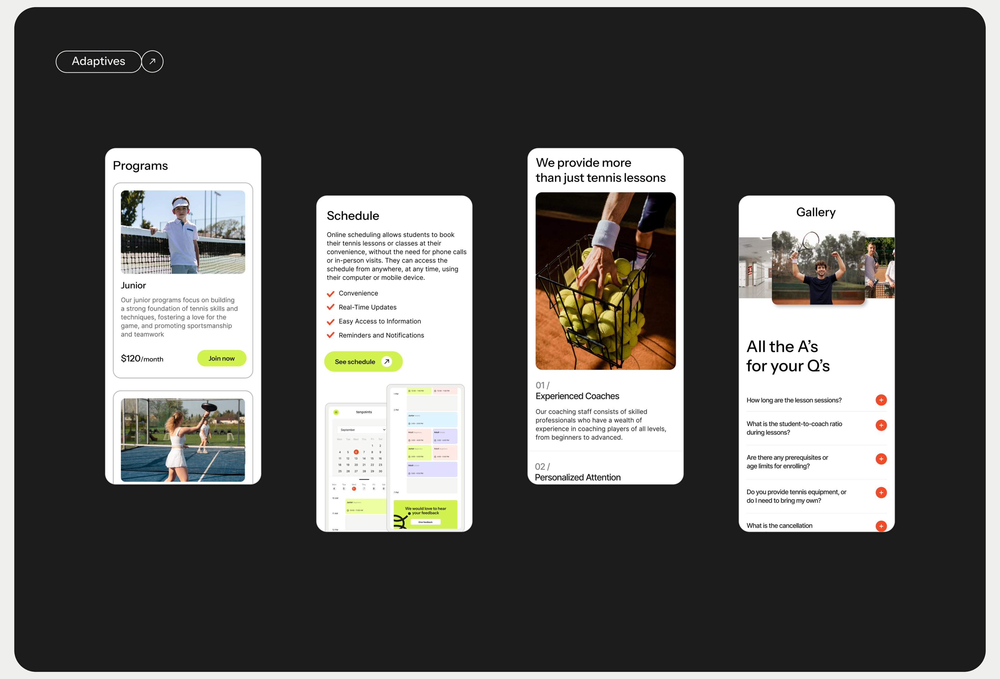 Tennis Academy | Web & Branding — Изображение №7 — Интерфейсы, Брендинг на Dprofile