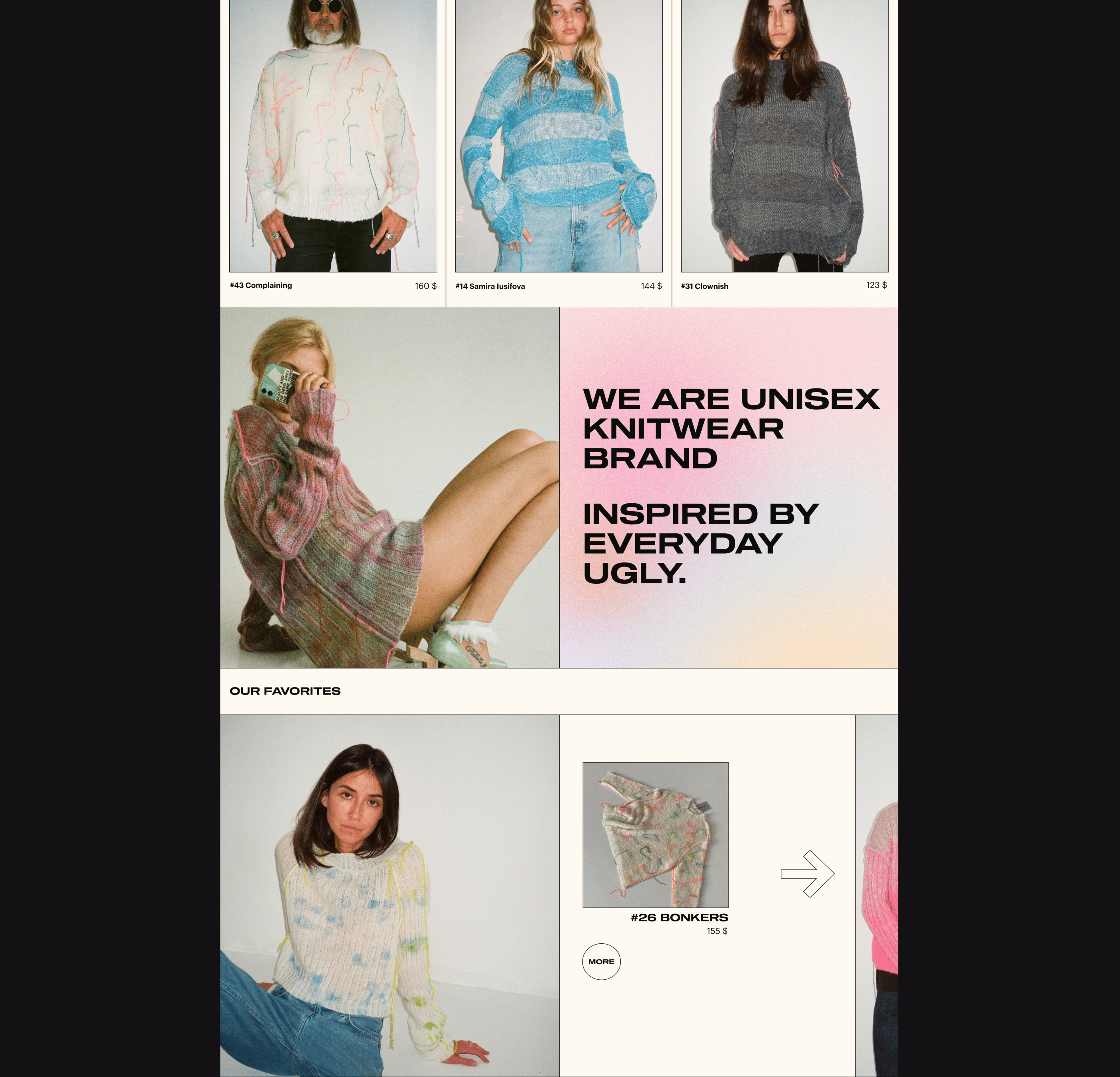 UGLY SWEATER CLUB | E-commerce redesign — Изображение №2 — Интерфейсы, Брендинг на Dprofile