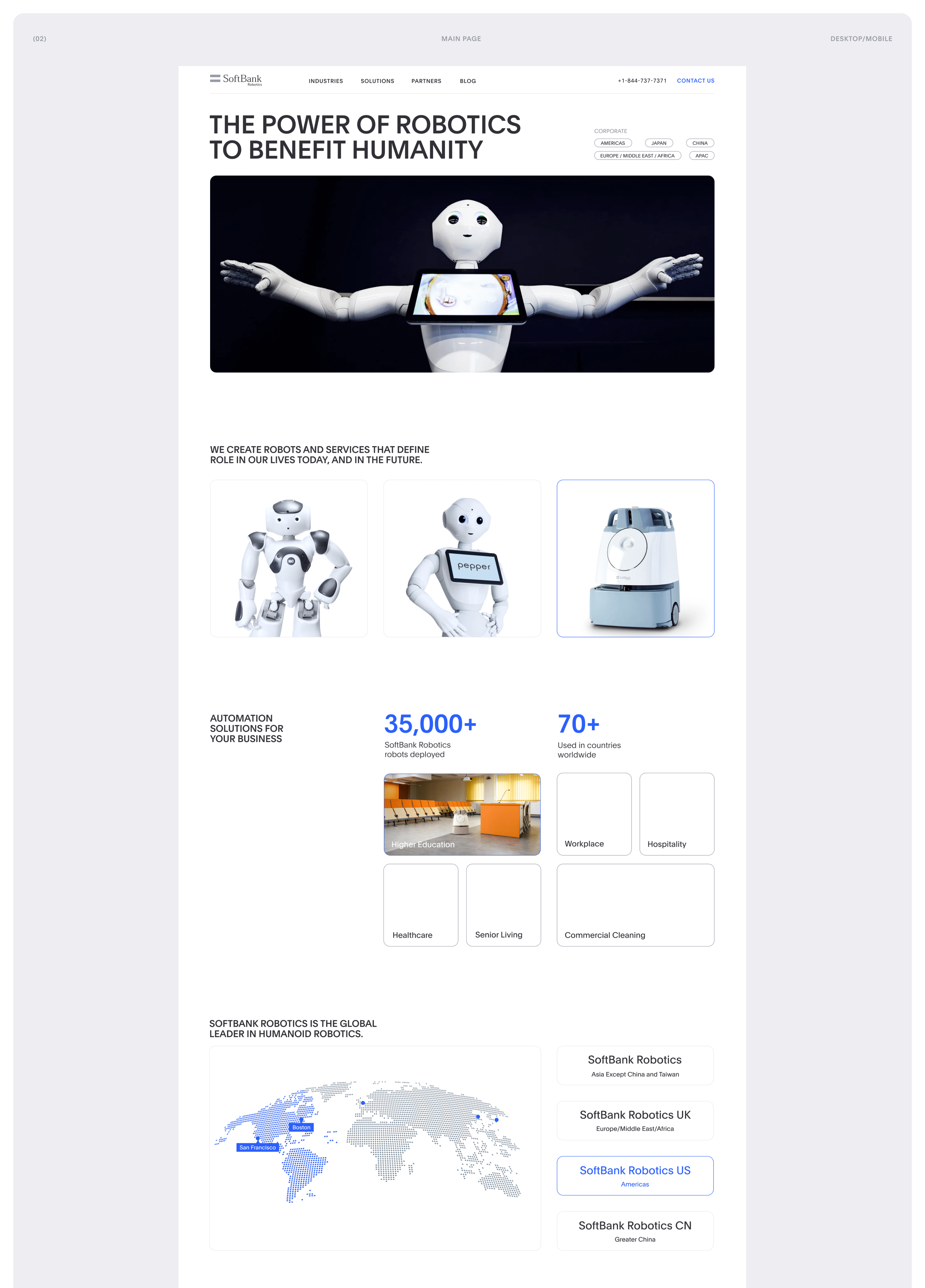 SoftBank Robotics | corporate website & identity — Изображение №2 — Интерфейсы, Брендинг на Dprofile