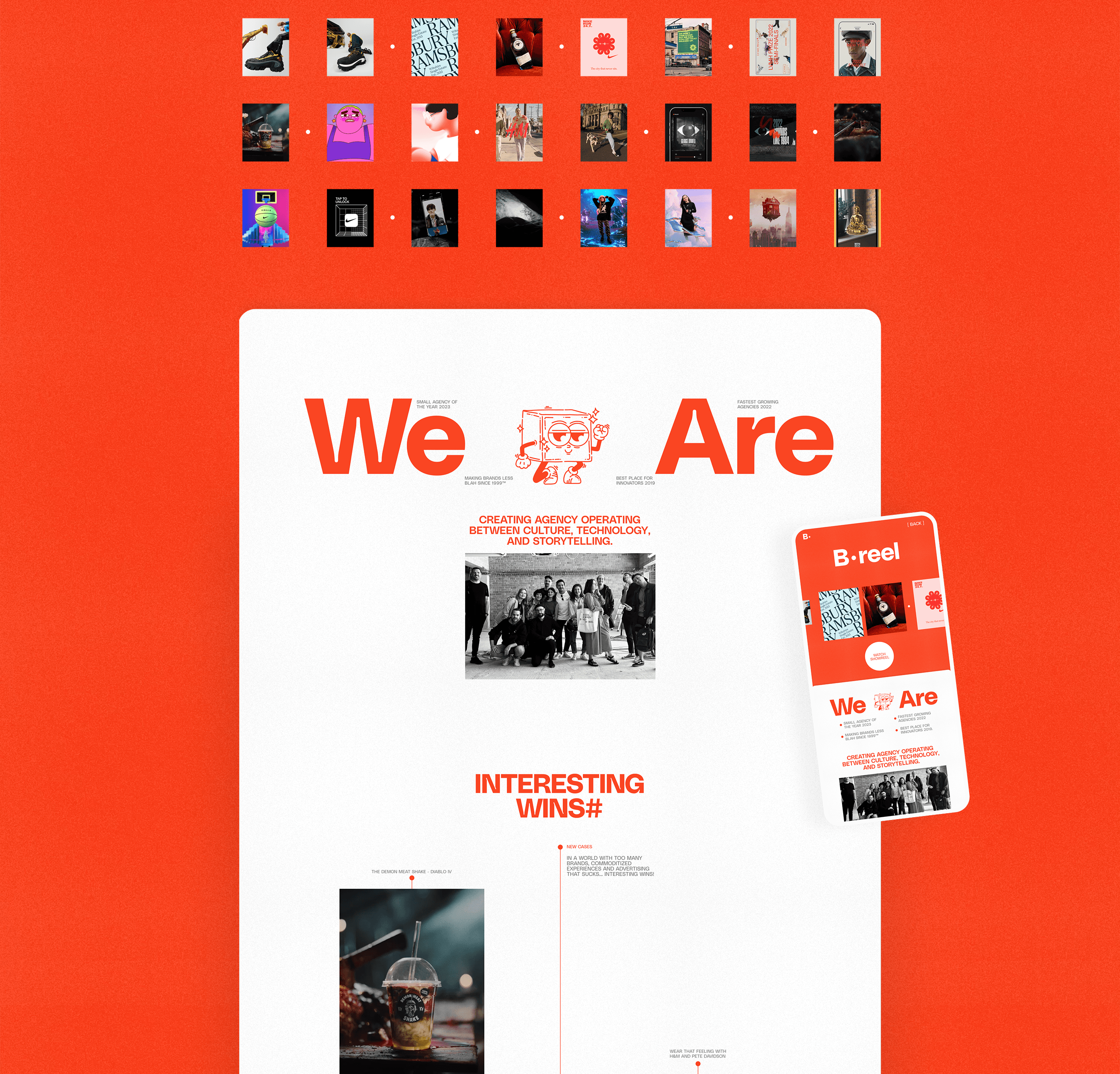 B-reel — Creative agency — Изображение №2 — Интерфейсы, Брендинг на Dprofile