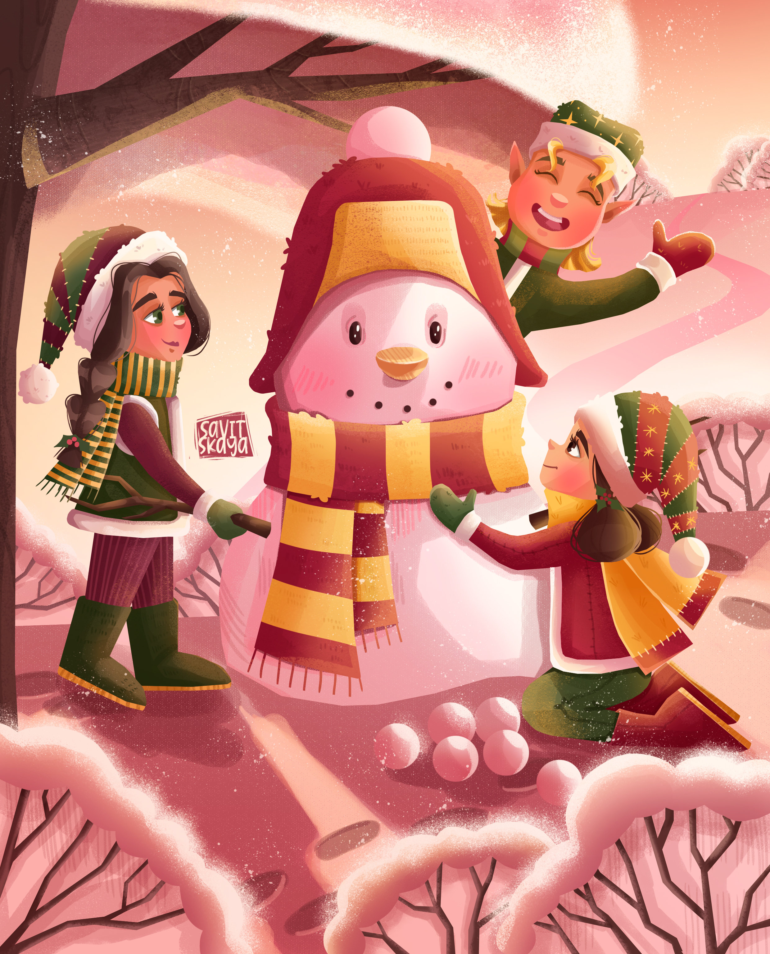 Рождественские эльфы/Christmas elves — Изображение №5 — Иллюстрация, Графика на Dprofile