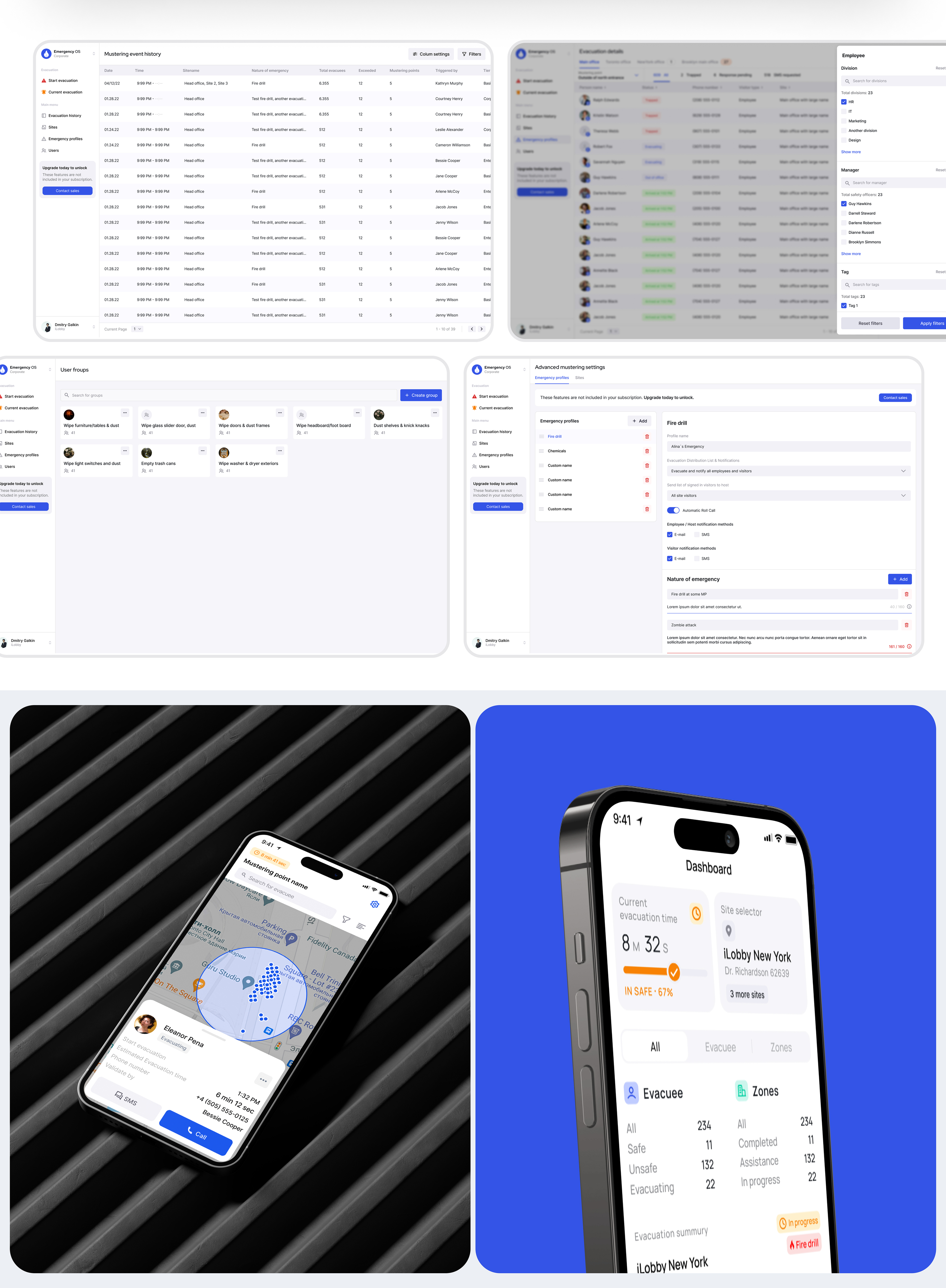 iLobby Emergency OS / SaaS platform — Изображение №6 — Интерфейсы на Dprofile
