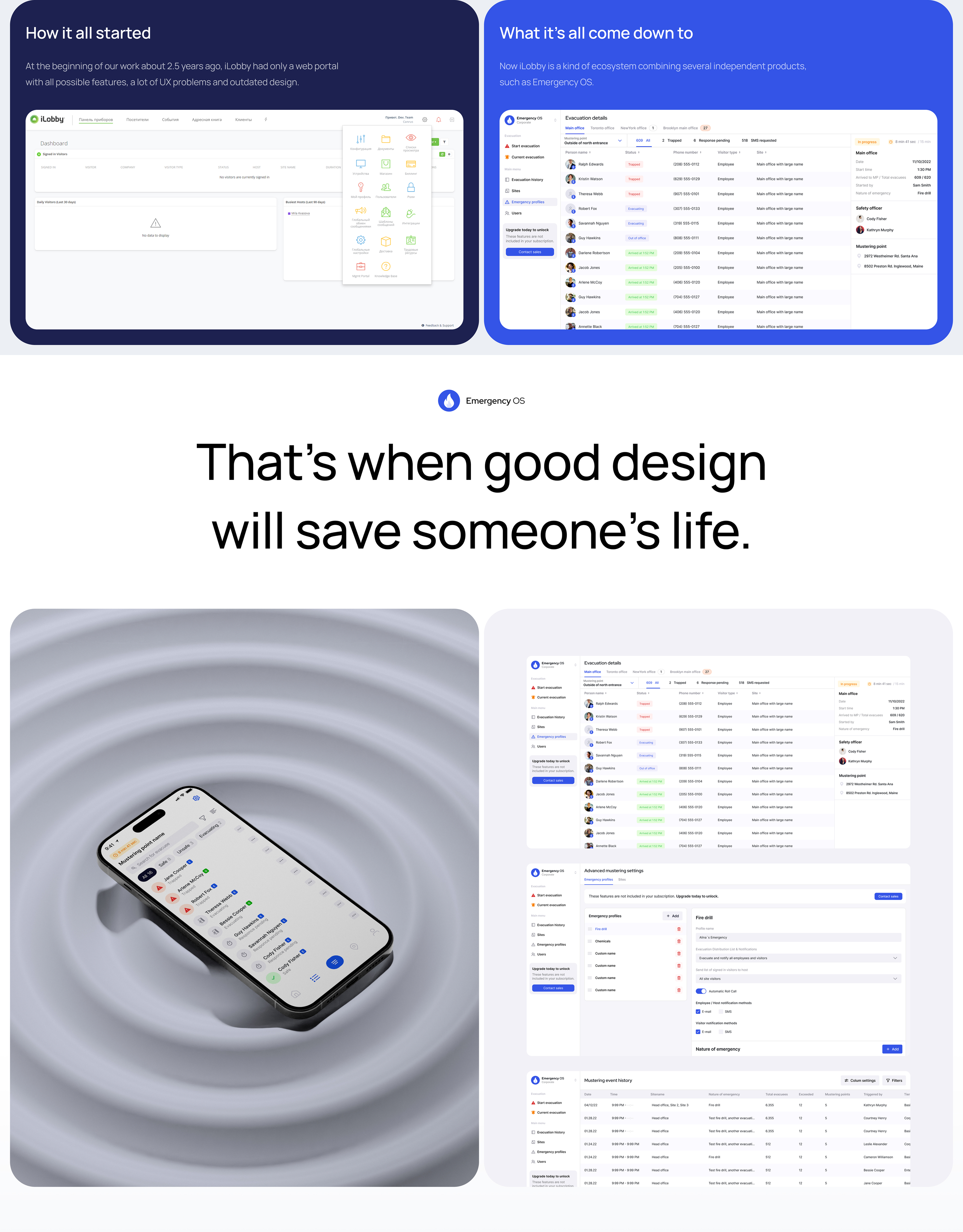 iLobby Emergency OS / SaaS platform — Изображение №3 — Интерфейсы на Dprofile