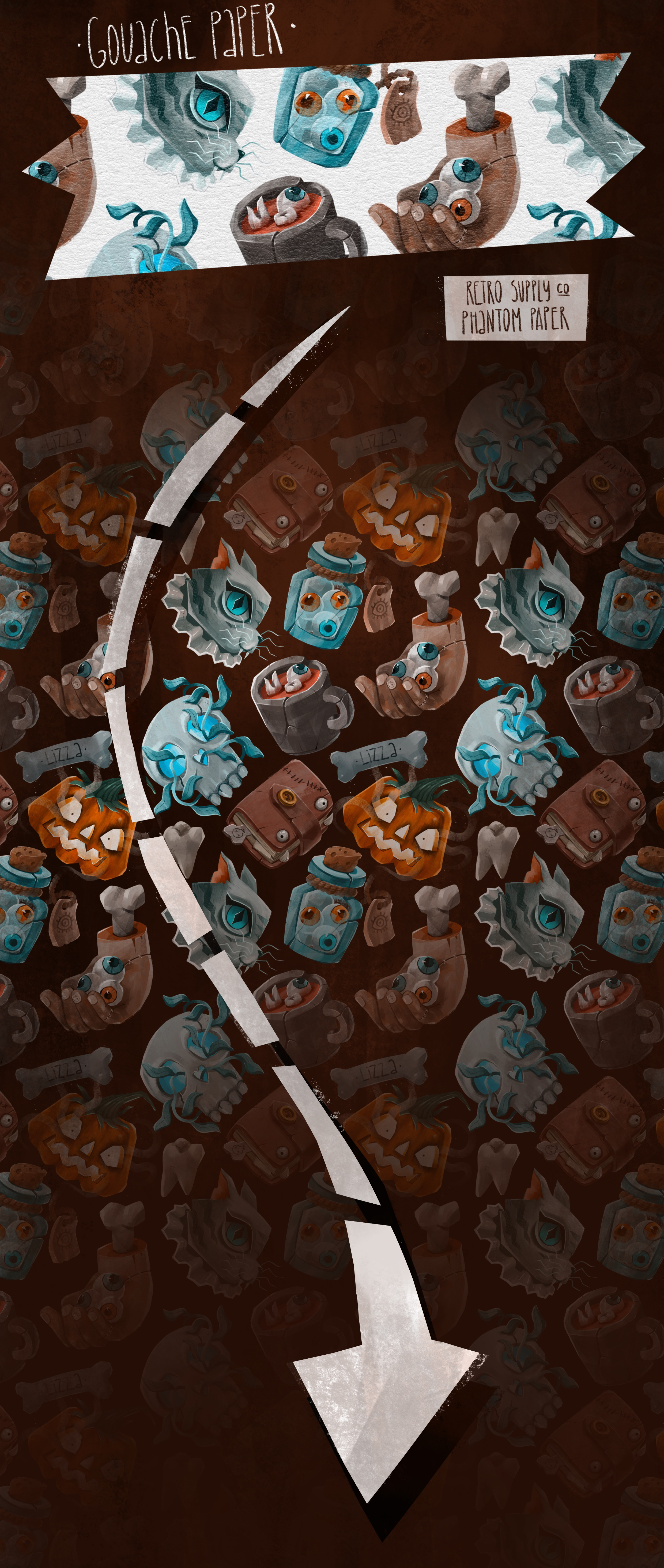 “Creepy. Stickers and pattern “ commercial project — Изображение №12 — Брендинг, Иллюстрация на Dprofile