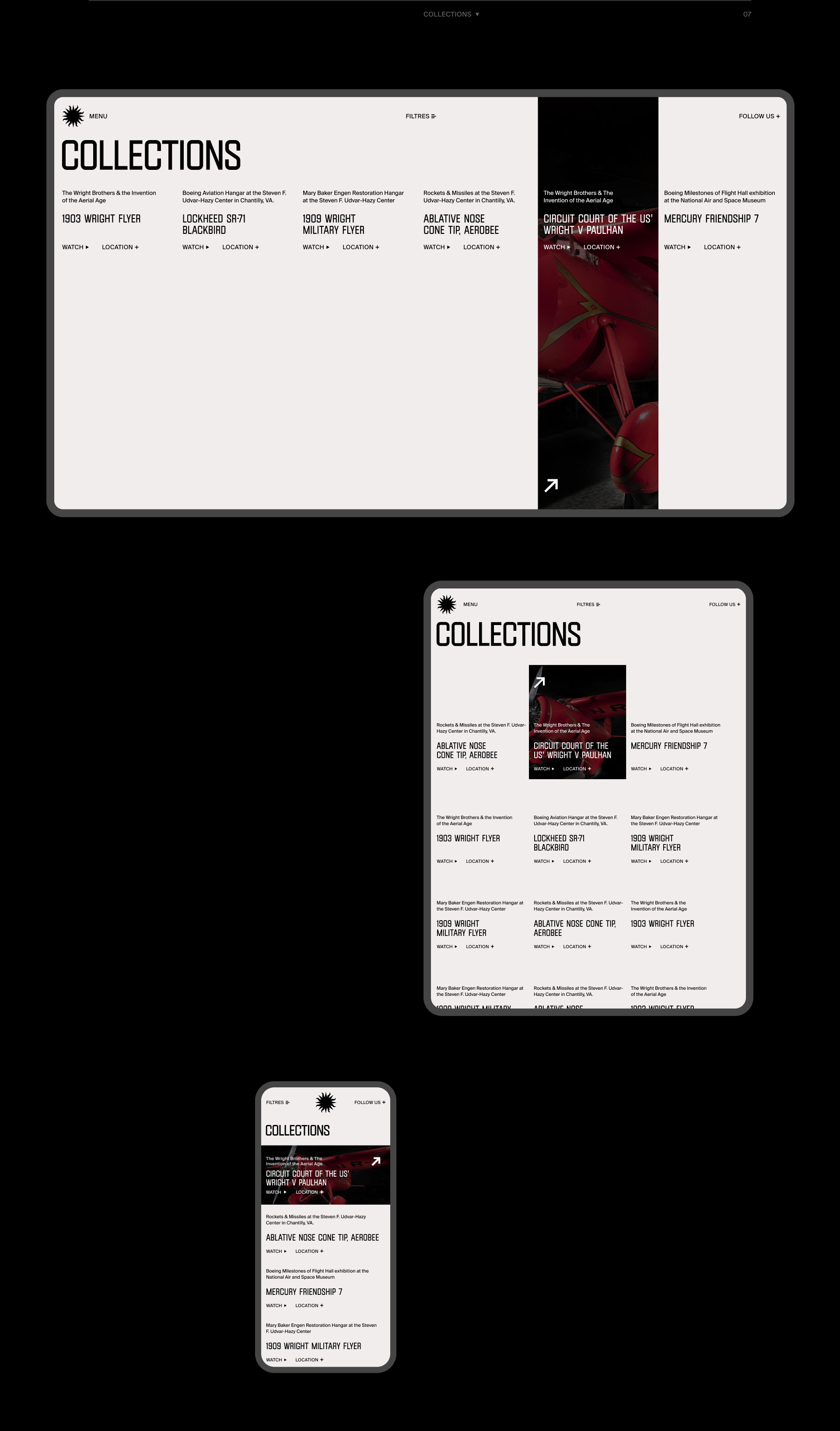Smithsonian Air and Space Museum Website | Brutal Style — Изображение №9 — Интерфейсы, Анимация на Dprofile