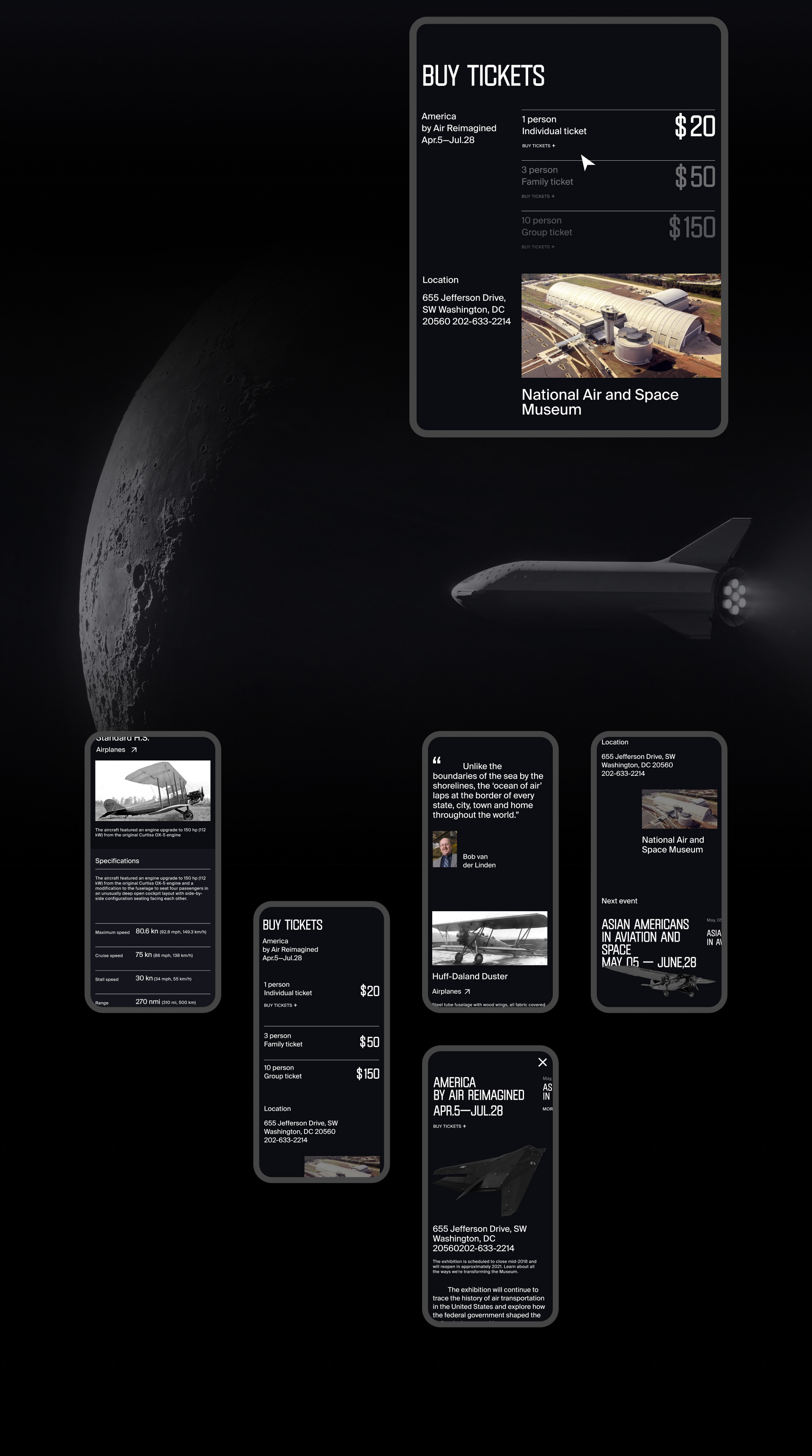 Smithsonian Air and Space Museum Website | Brutal Style — Изображение №8 — Интерфейсы, Анимация на Dprofile