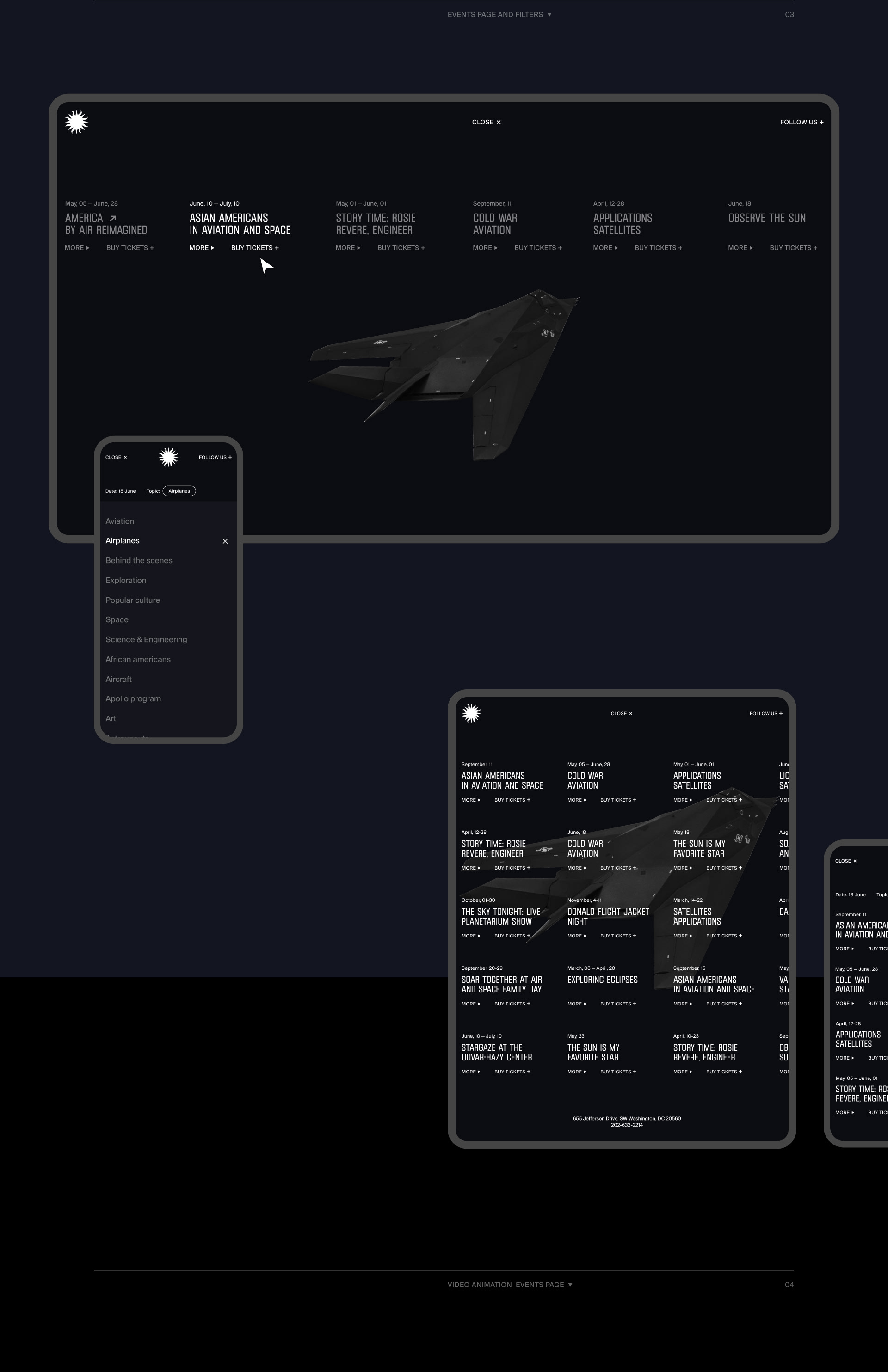 Smithsonian Air and Space Museum Website | Brutal Style — Изображение №4 — Интерфейсы, Анимация на Dprofile
