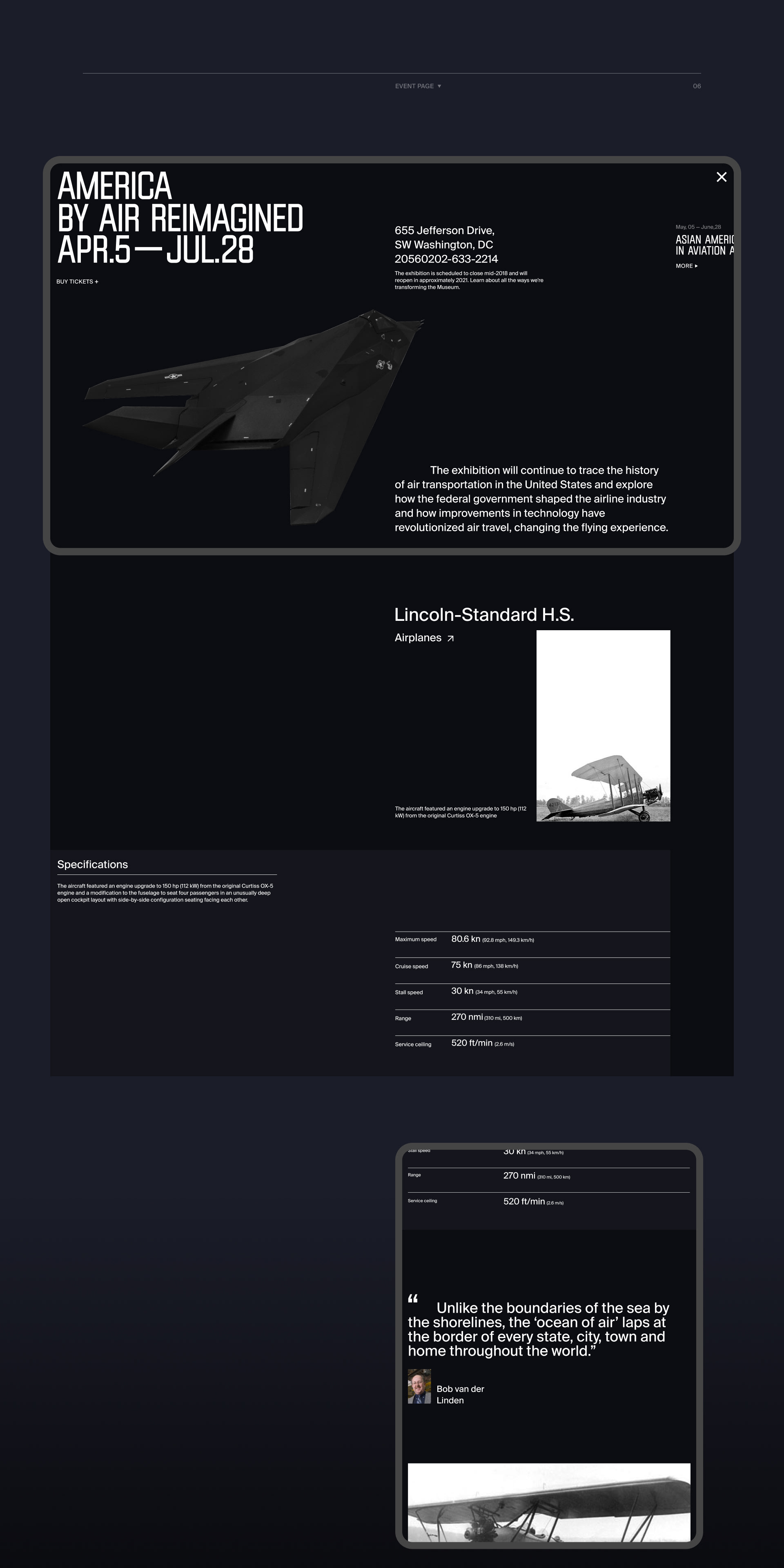 Smithsonian Air and Space Museum Website | Brutal Style — Изображение №7 — Интерфейсы, Анимация на Dprofile
