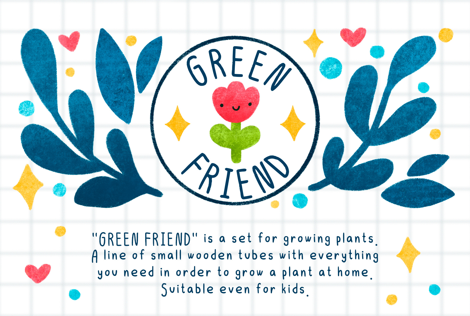 «GREEN FRIEND» plant growing kit — Изображение №1 — Брендинг, Иллюстрация на Dprofile