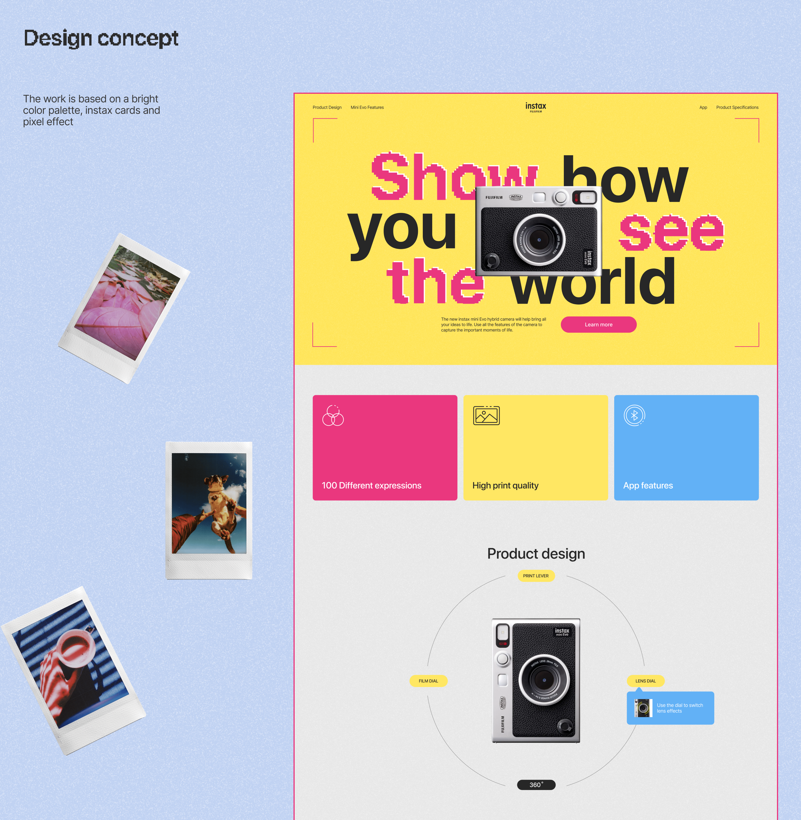 Instax | Landing page — Изображение №3 — Интерфейсы на Dprofile