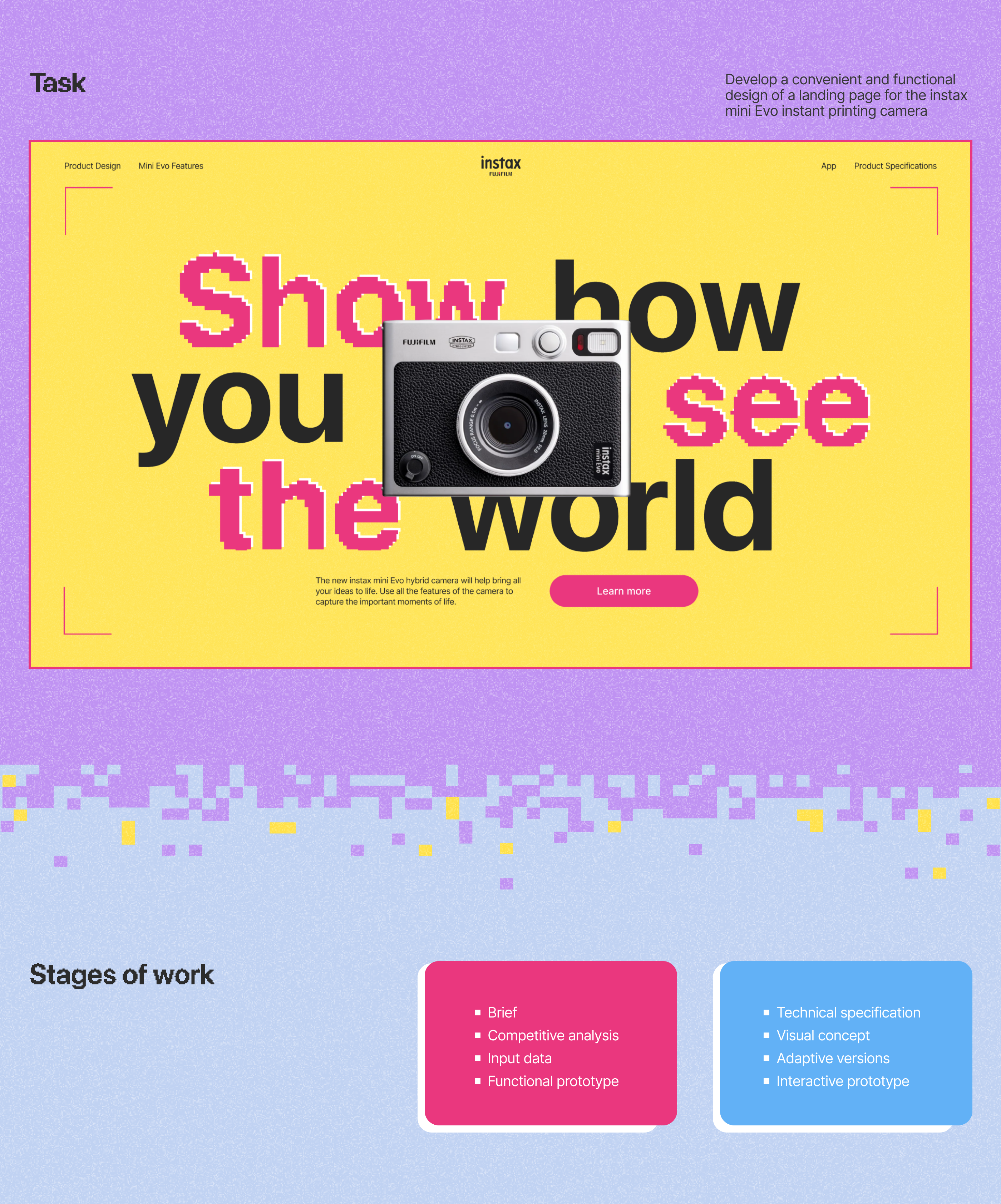Instax | Landing page — Изображение №2 — Интерфейсы на Dprofile
