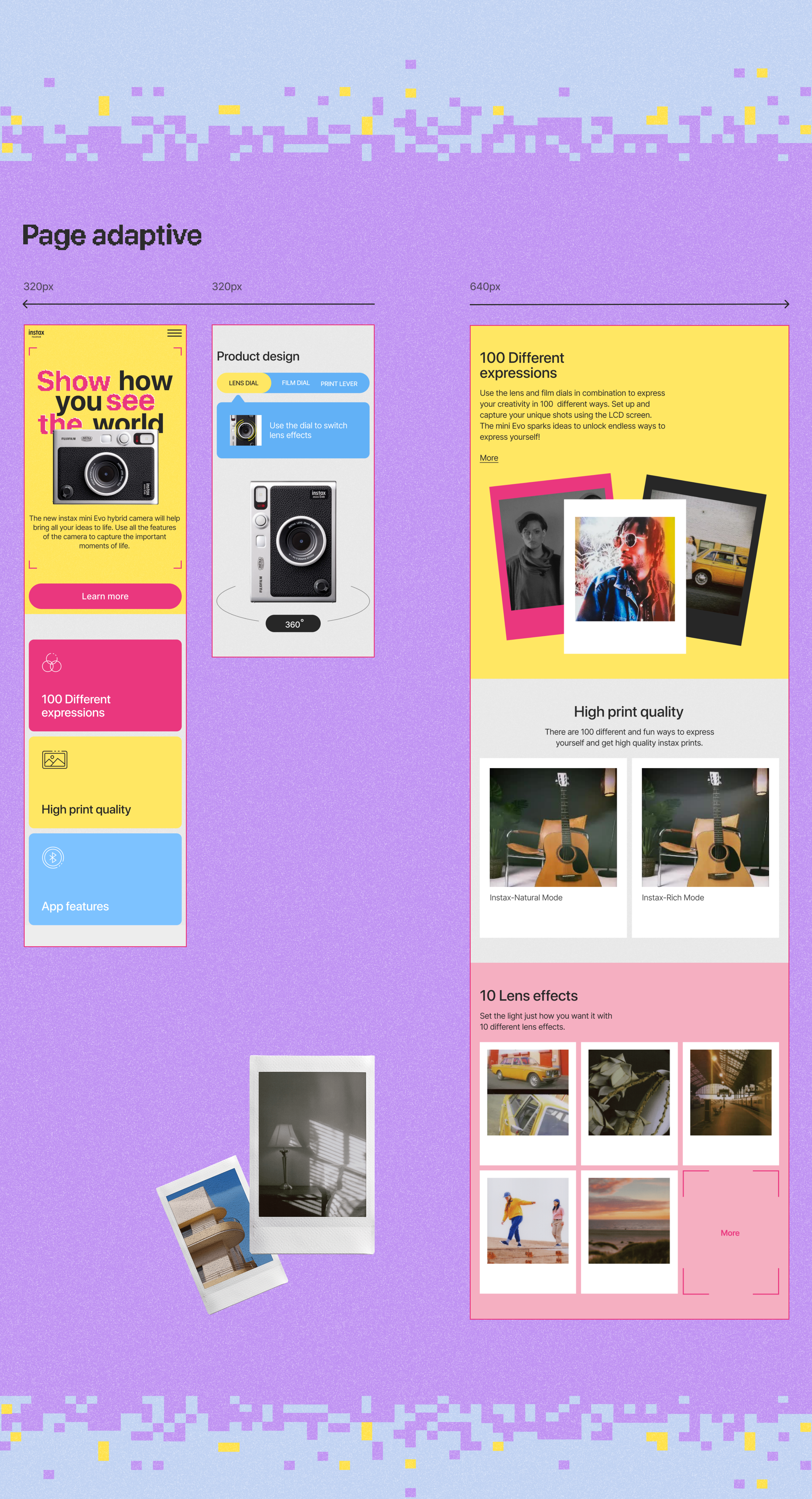Instax | Landing page — Изображение №8 — Интерфейсы на Dprofile