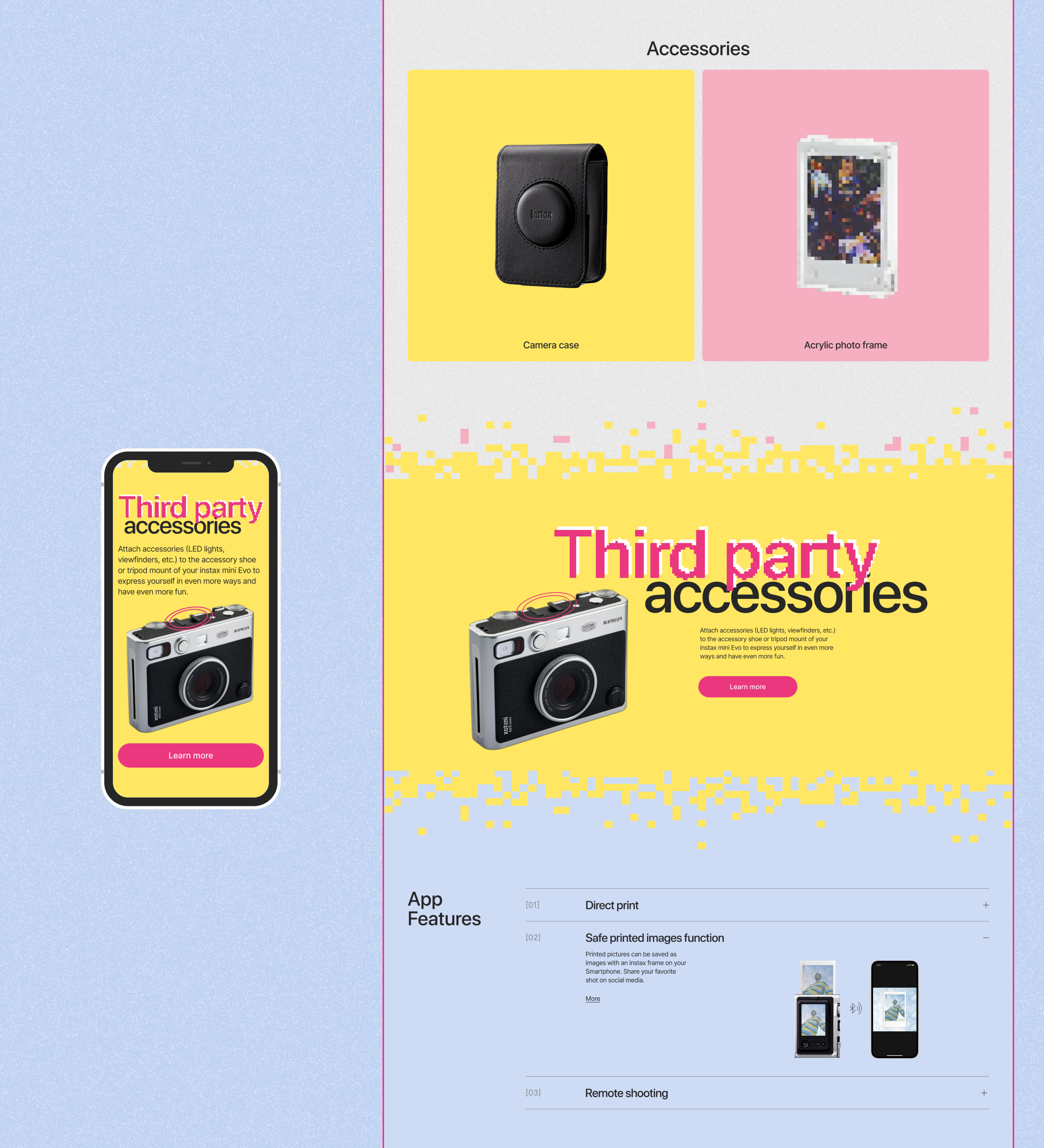 Instax | Landing page — Изображение №6 — Интерфейсы на Dprofile