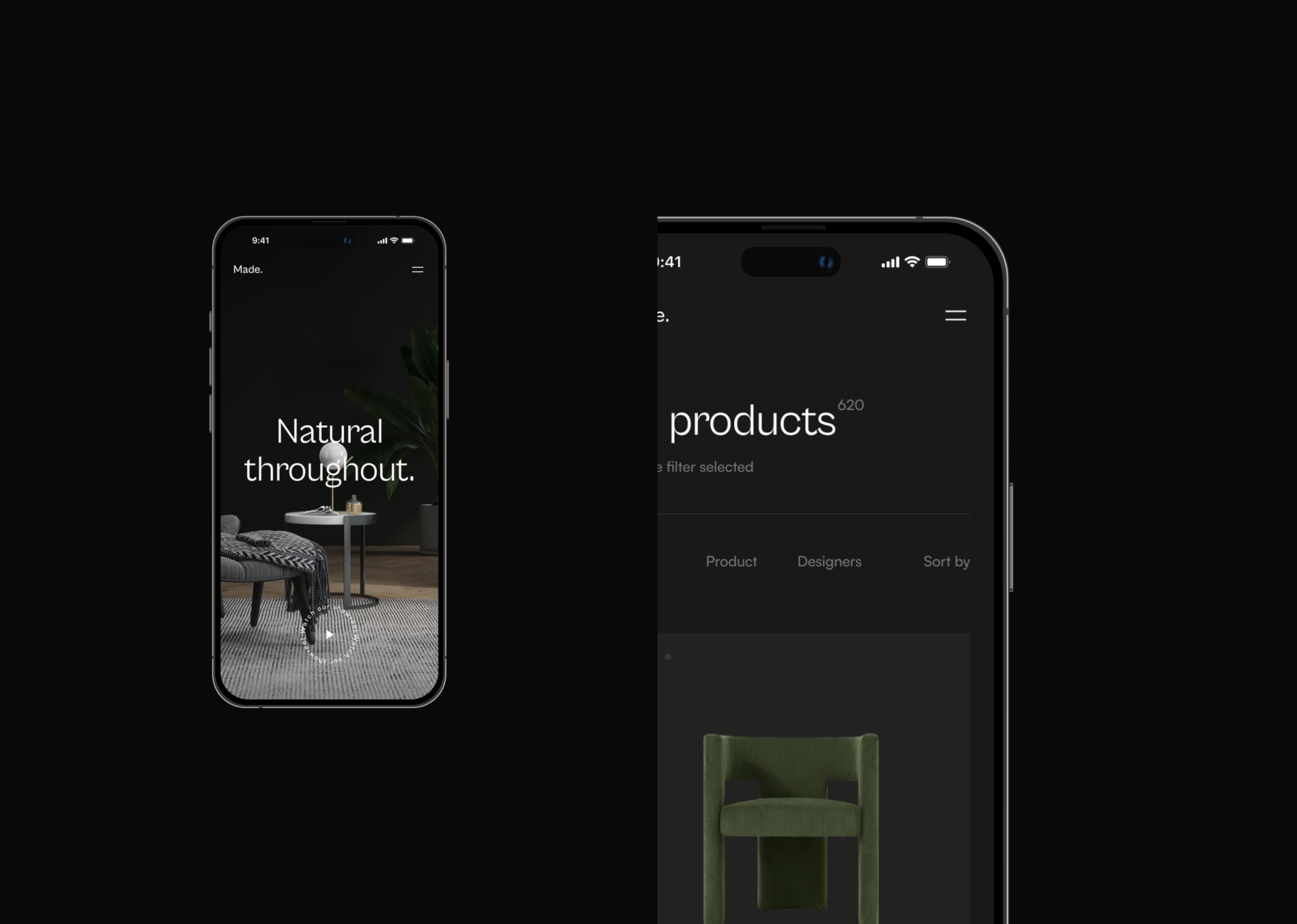 Made furniture store — Изображение №2 — Интерфейсы, Анимация на Dprofile