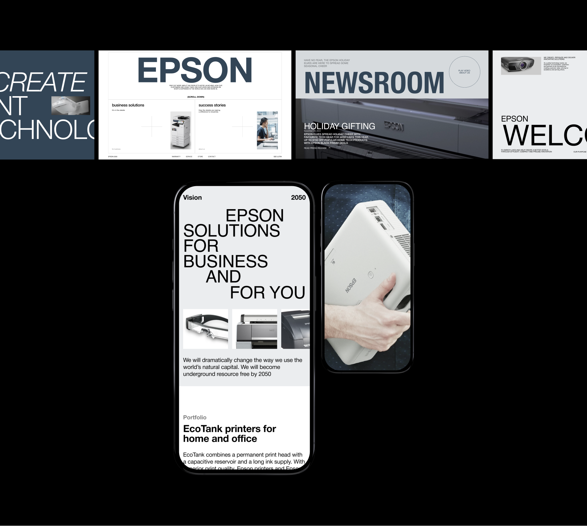 EPSON | Corporate Website — Изображение №4 — Интерфейсы, Брендинг на Dprofile