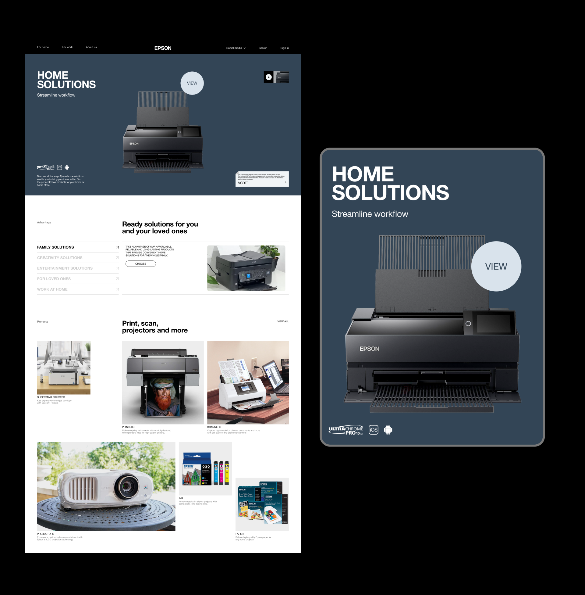 EPSON | Corporate Website — Изображение №7 — Интерфейсы, Брендинг на Dprofile