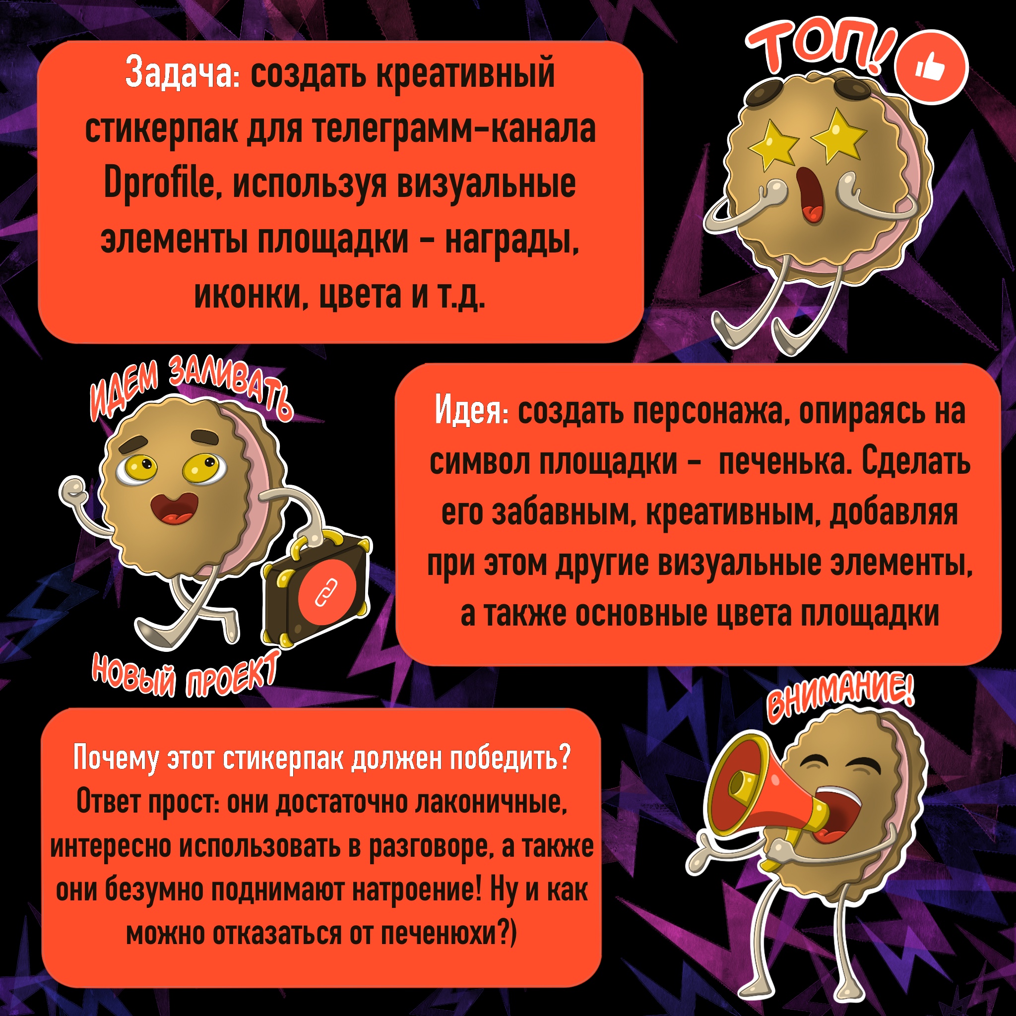 Стикерпак Dprofile_печенька — Изображение №2 — Иллюстрация на Dprofile