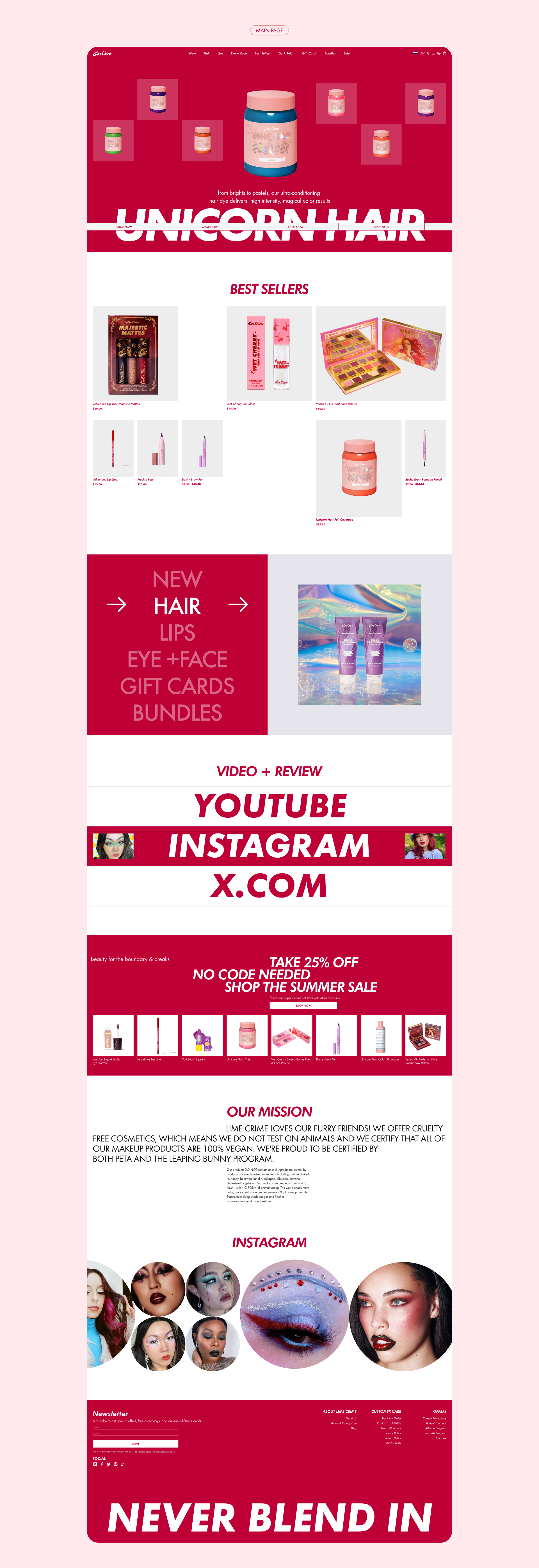 Lime Crime | E-commerce — Изображение №3 — Интерфейсы на Dprofile