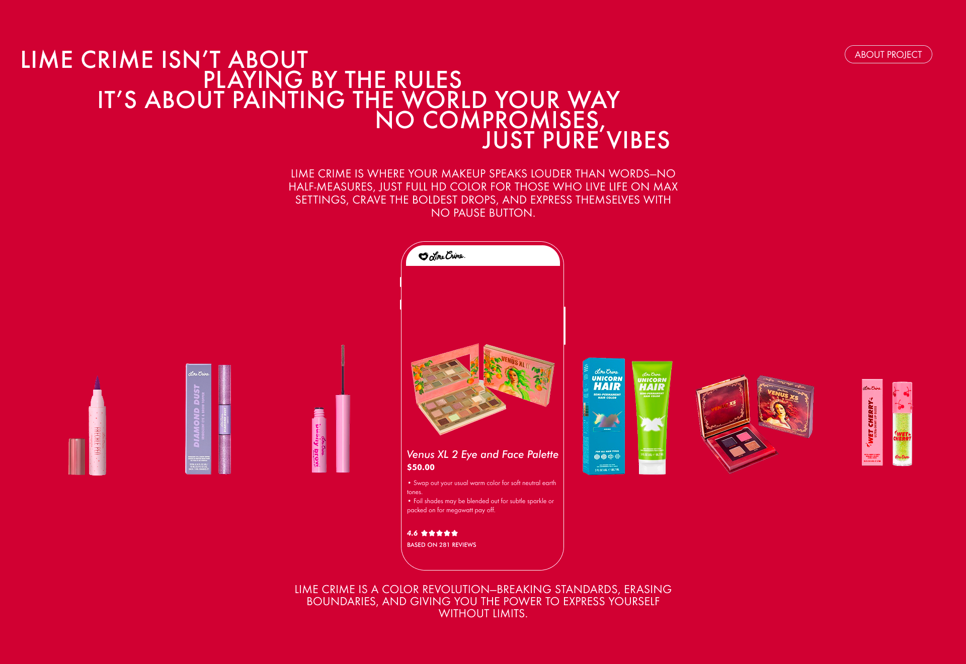 Lime Crime | E-commerce — Изображение №2 — Интерфейсы на Dprofile