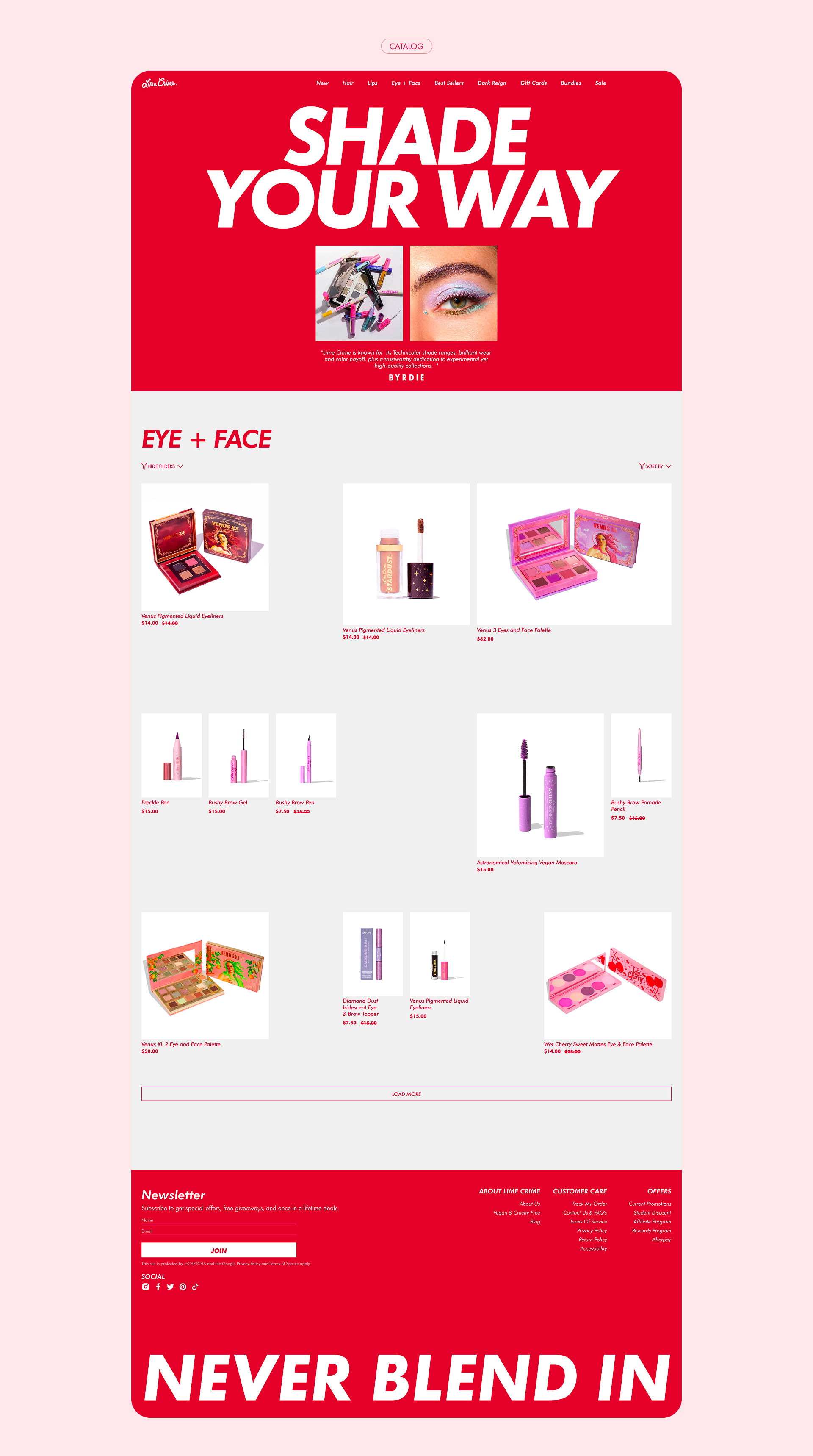 Lime Crime | E-commerce — Изображение №6 — Интерфейсы на Dprofile