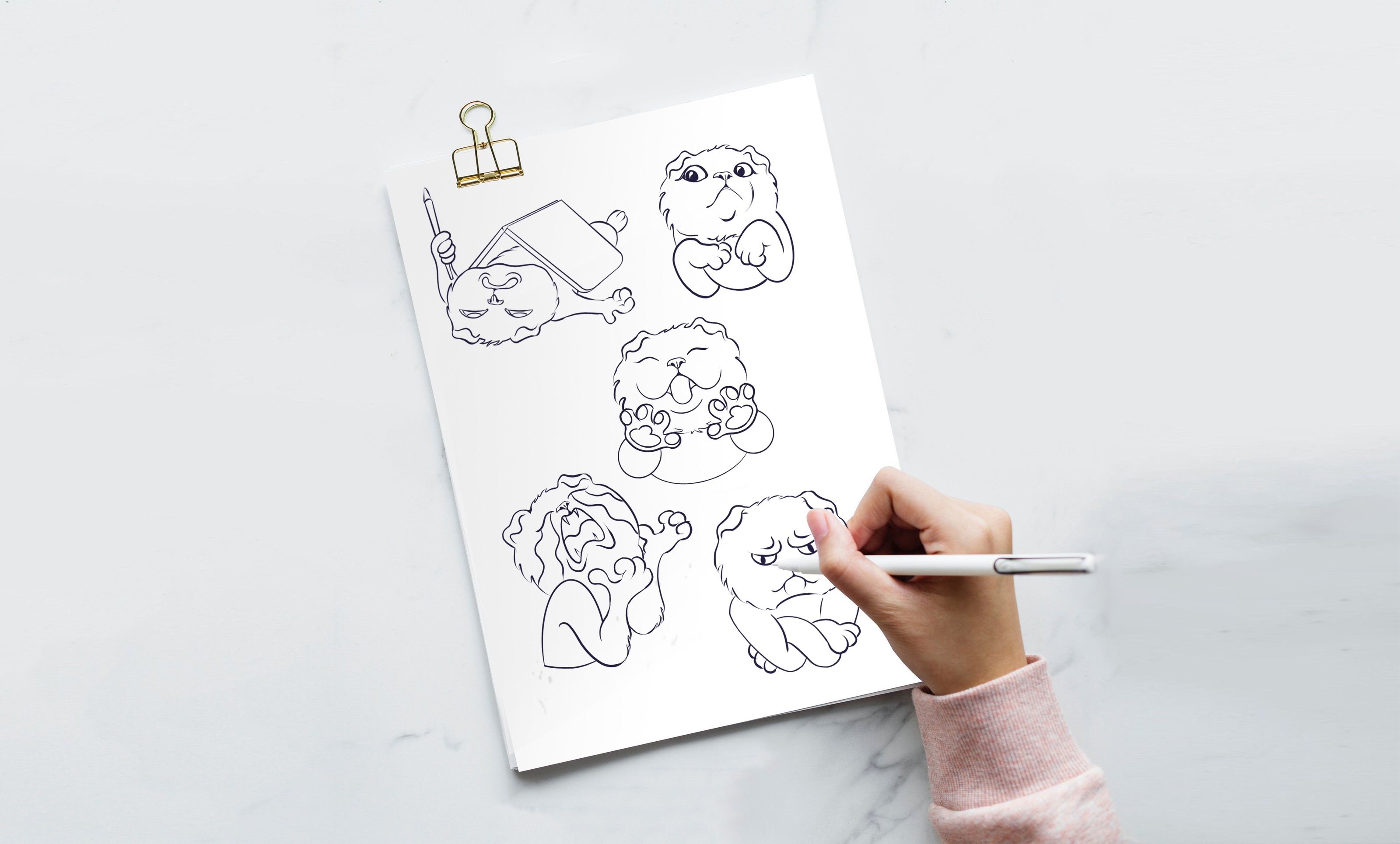 Стикерпак "Кот Матвей и муки творчества" — Изображение №7 — Иллюстрация на Dprofile