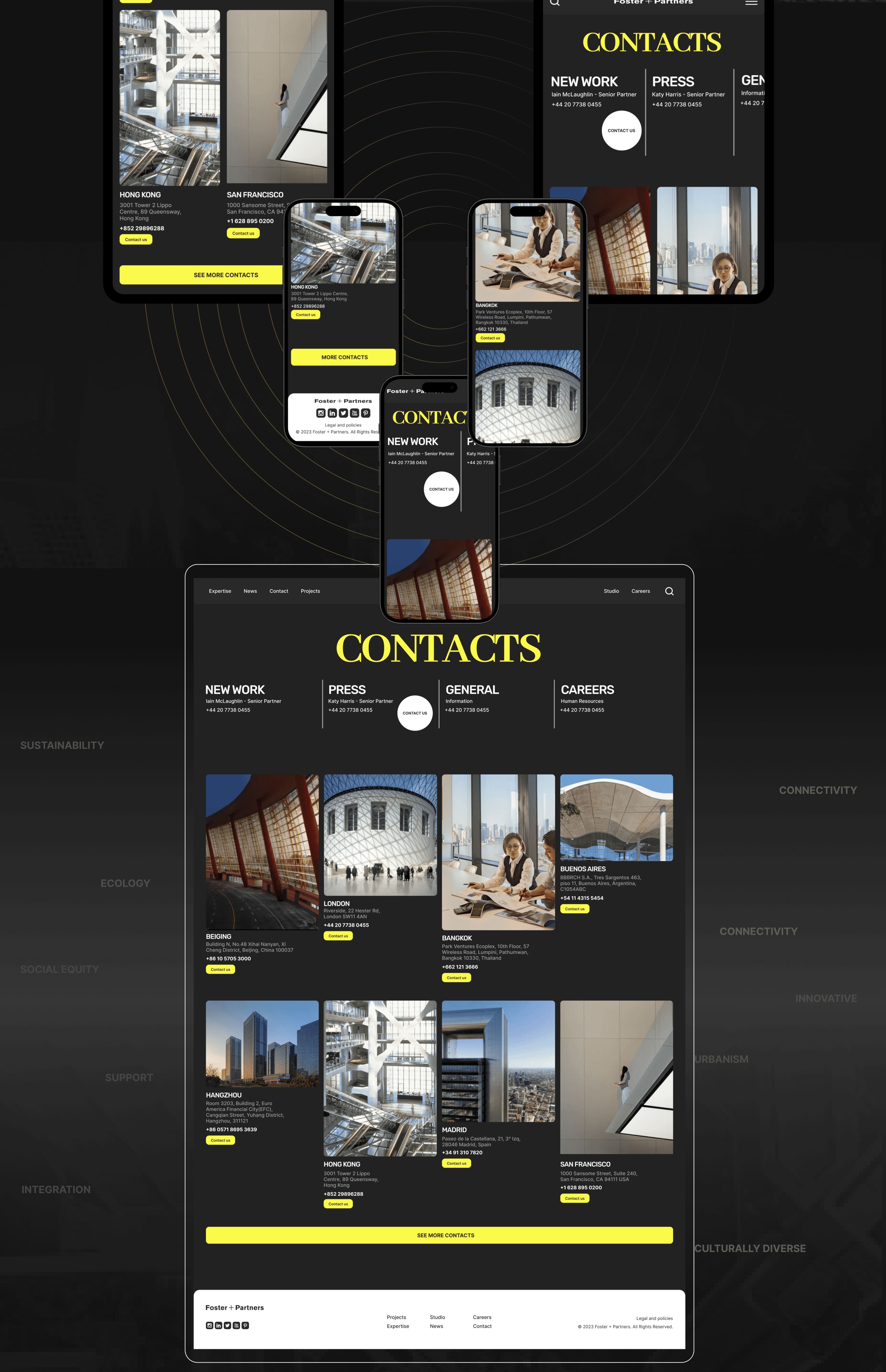 Foster+Partners redesign — Изображение №11 — Интерфейсы на Dprofile