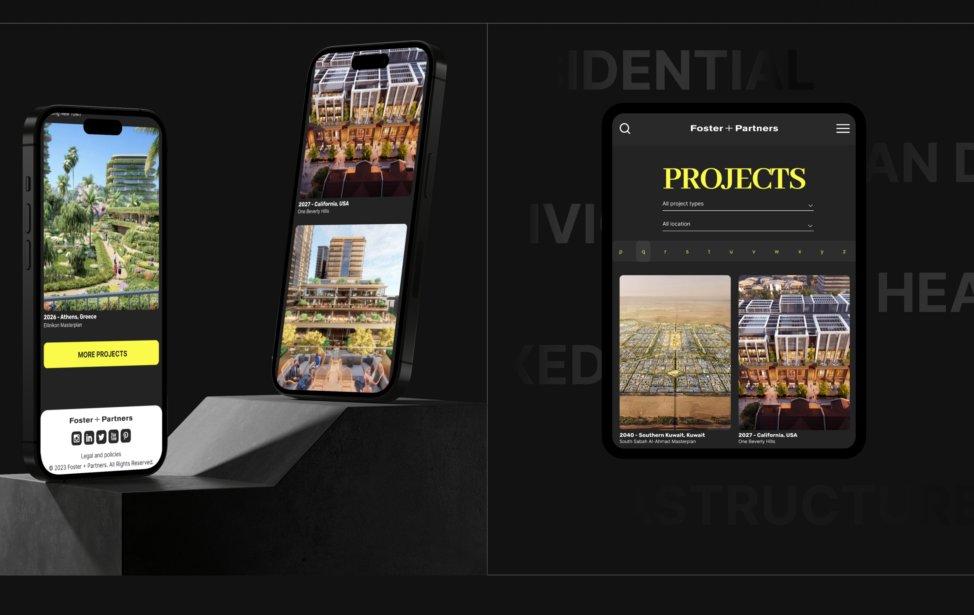Foster+Partners redesign — Изображение №6 — Интерфейсы на Dprofile