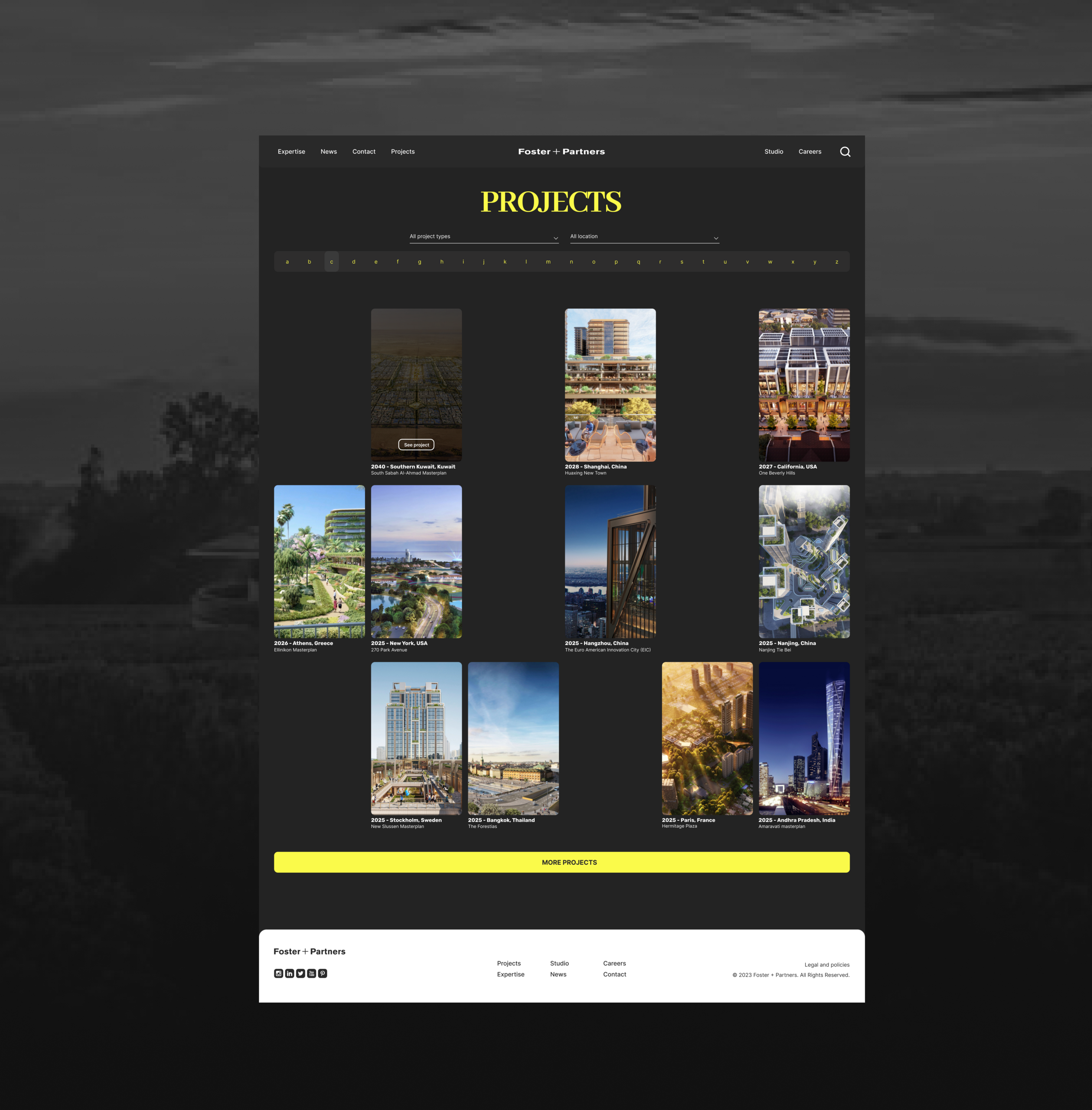Foster+Partners redesign — Изображение №5 — Интерфейсы на Dprofile