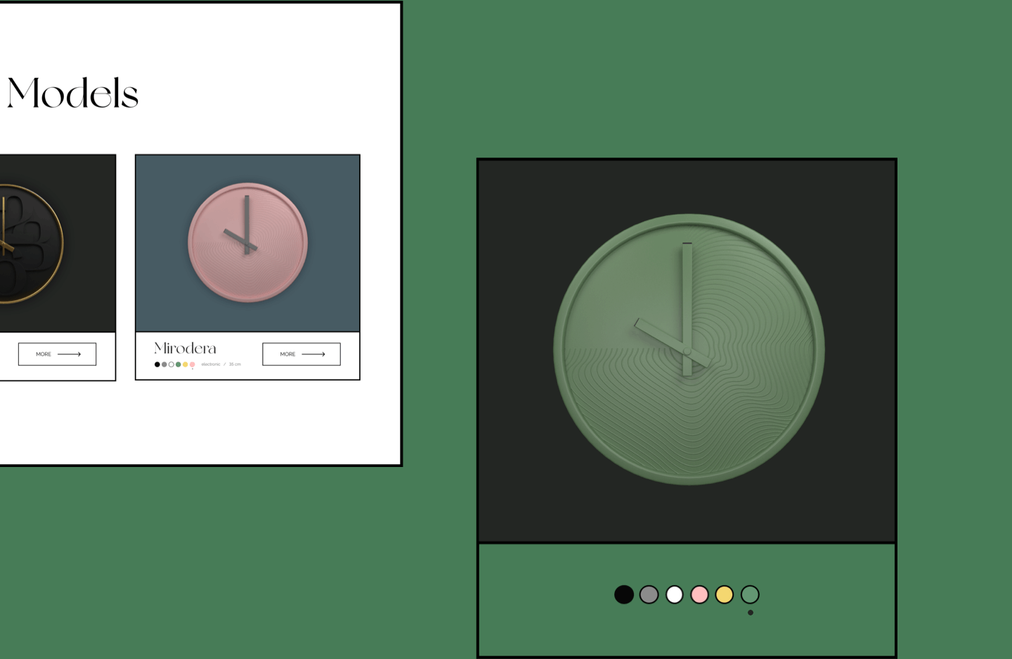 Website "Twelve" production of wall clocks — Изображение №5 — Интерфейсы, 3D на Dprofile