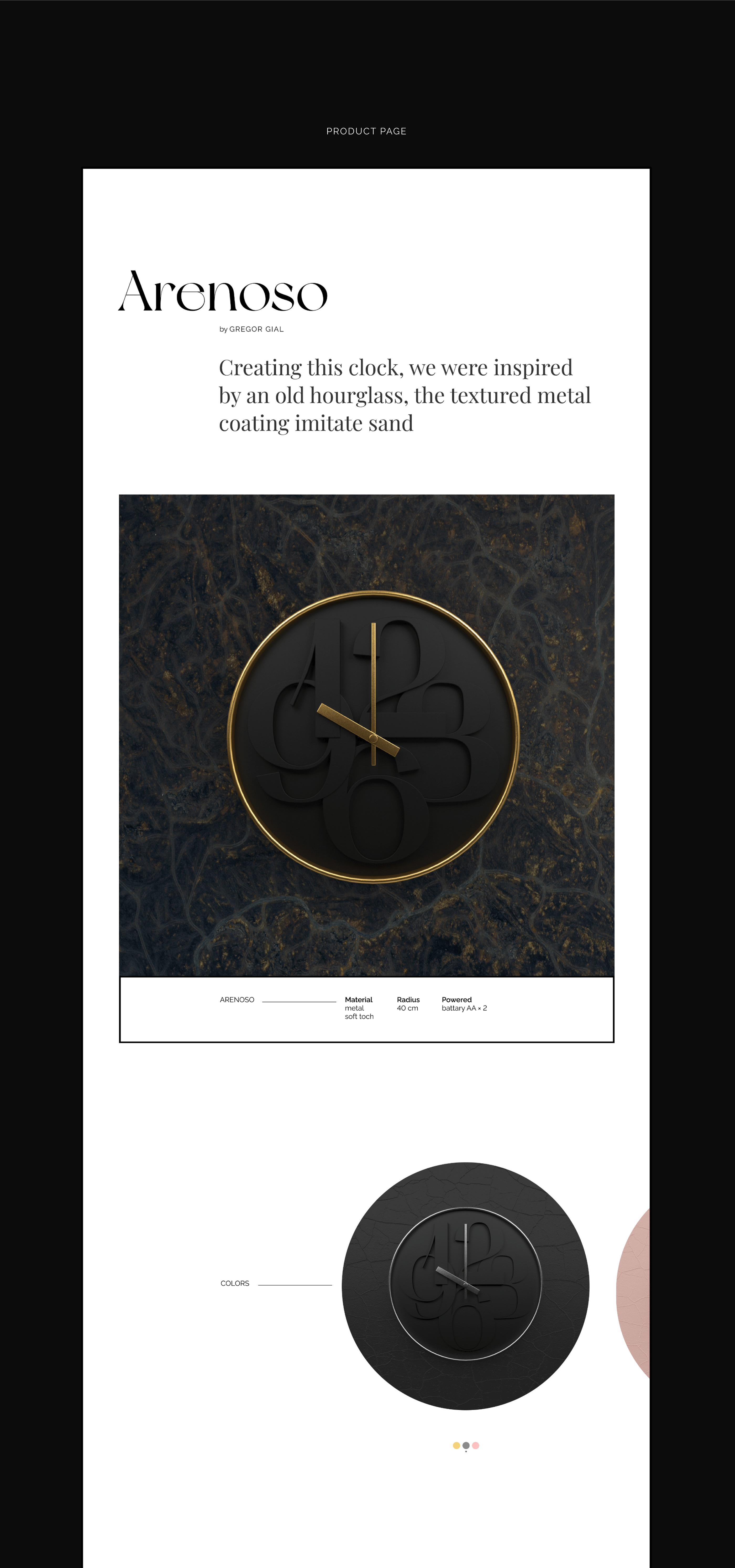 Website "Twelve" production of wall clocks — Изображение №7 — Интерфейсы, 3D на Dprofile