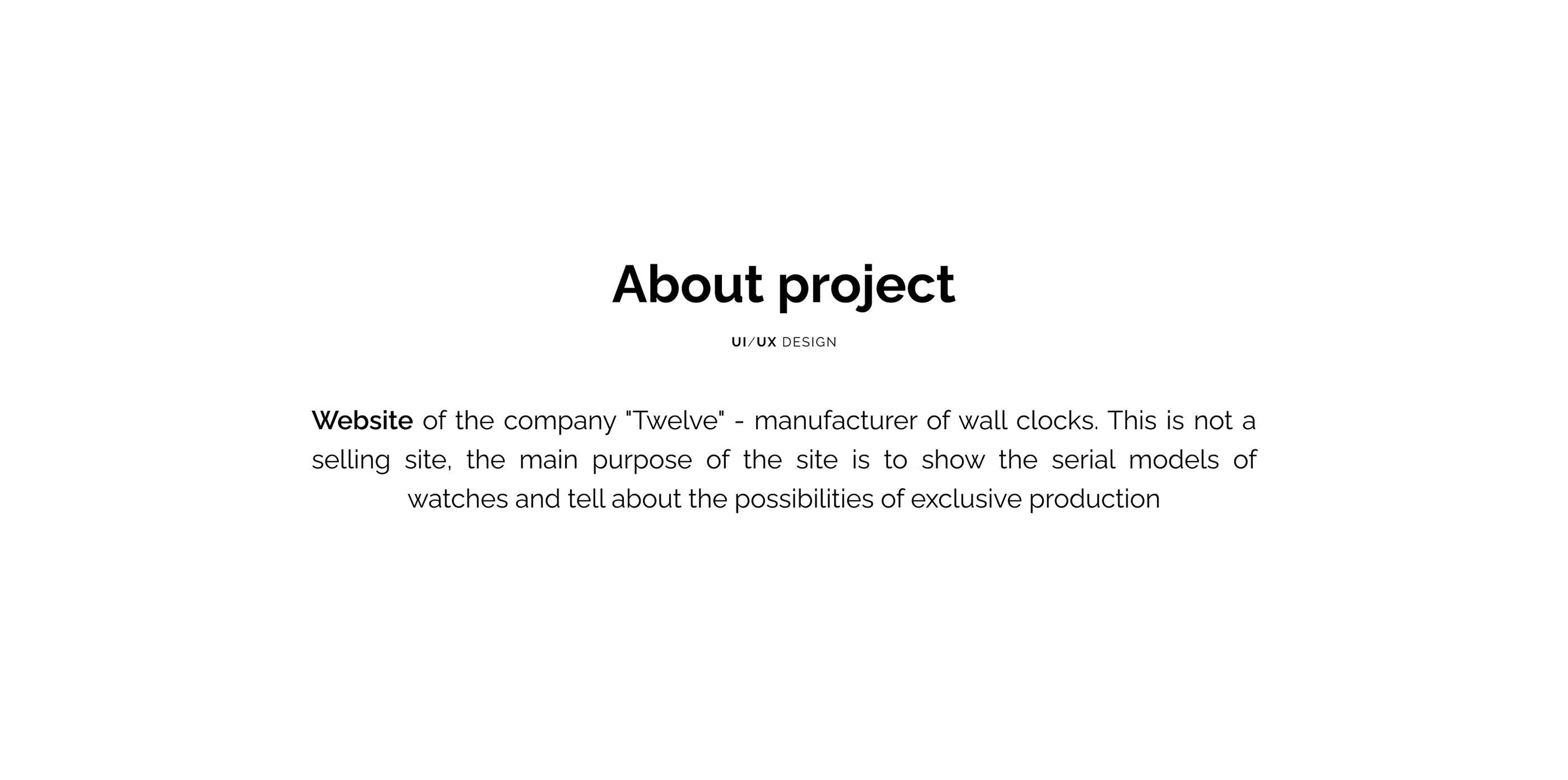 Website "Twelve" production of wall clocks — Изображение №3 — Интерфейсы, 3D на Dprofile