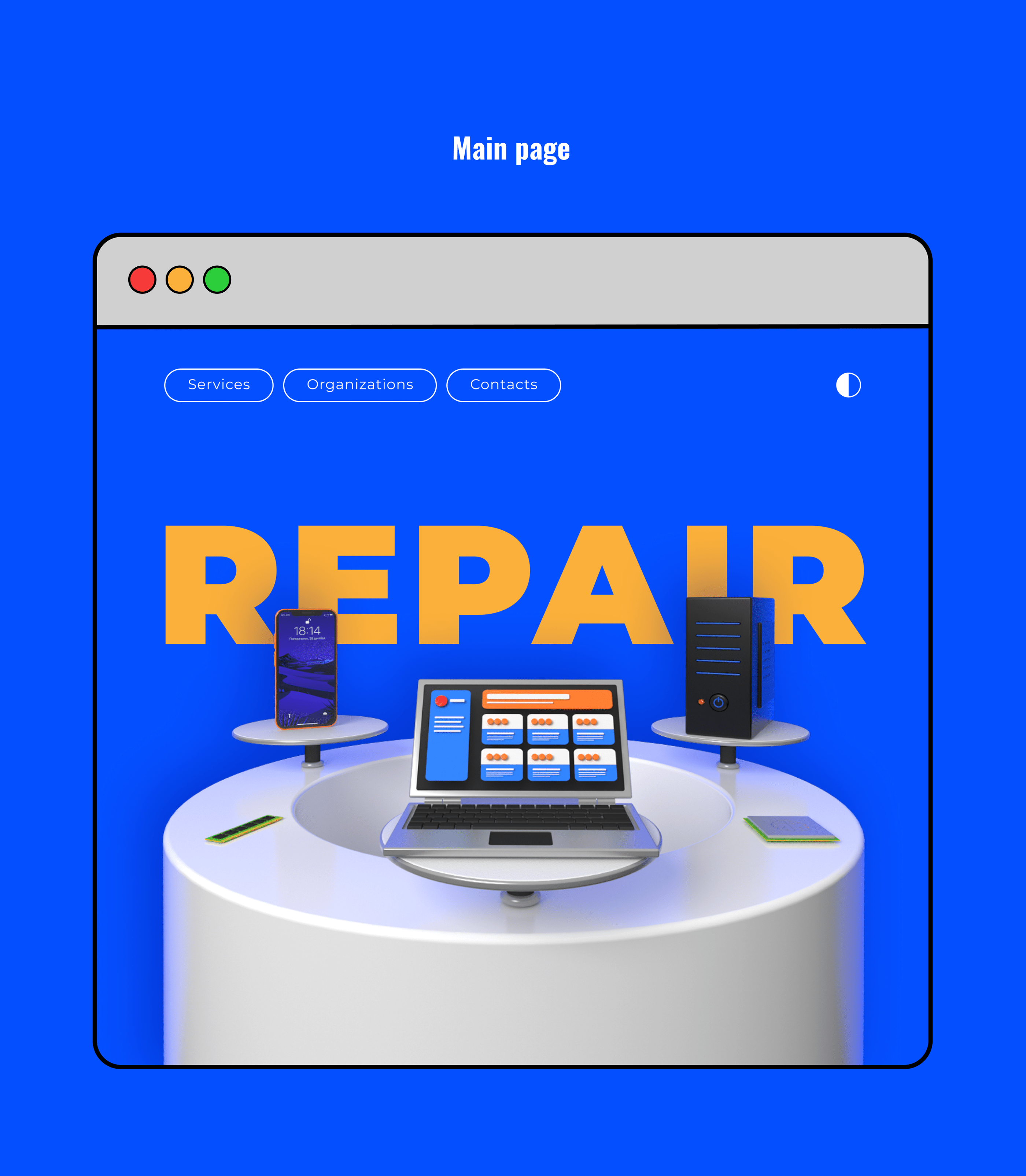 Repair service (Website) — Изображение №2 — Интерфейсы, 3D на Dprofile