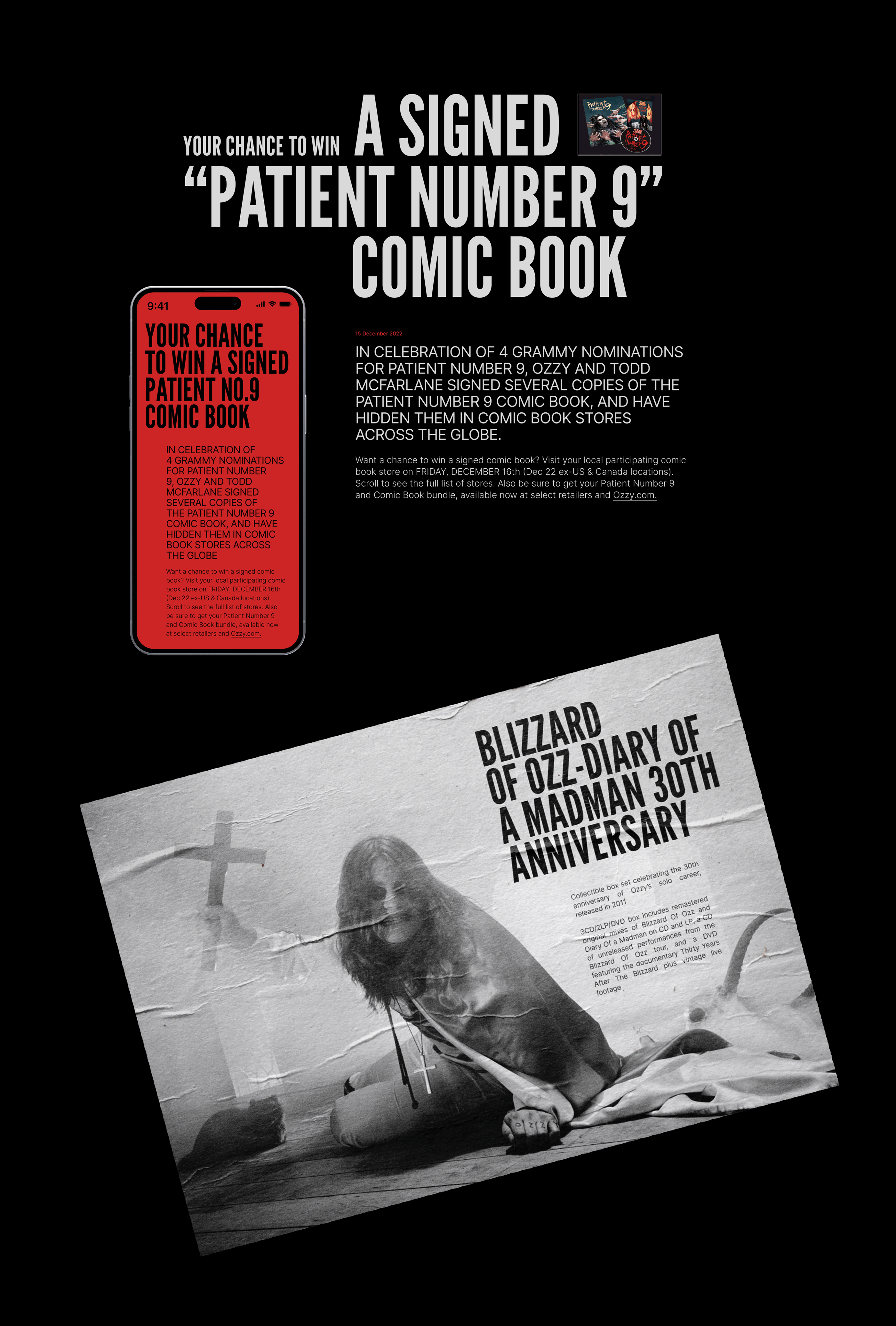 Ozzy Osbourne Website redesign (concept) — Изображение №3 — Интерфейсы, Анимация на Dprofile