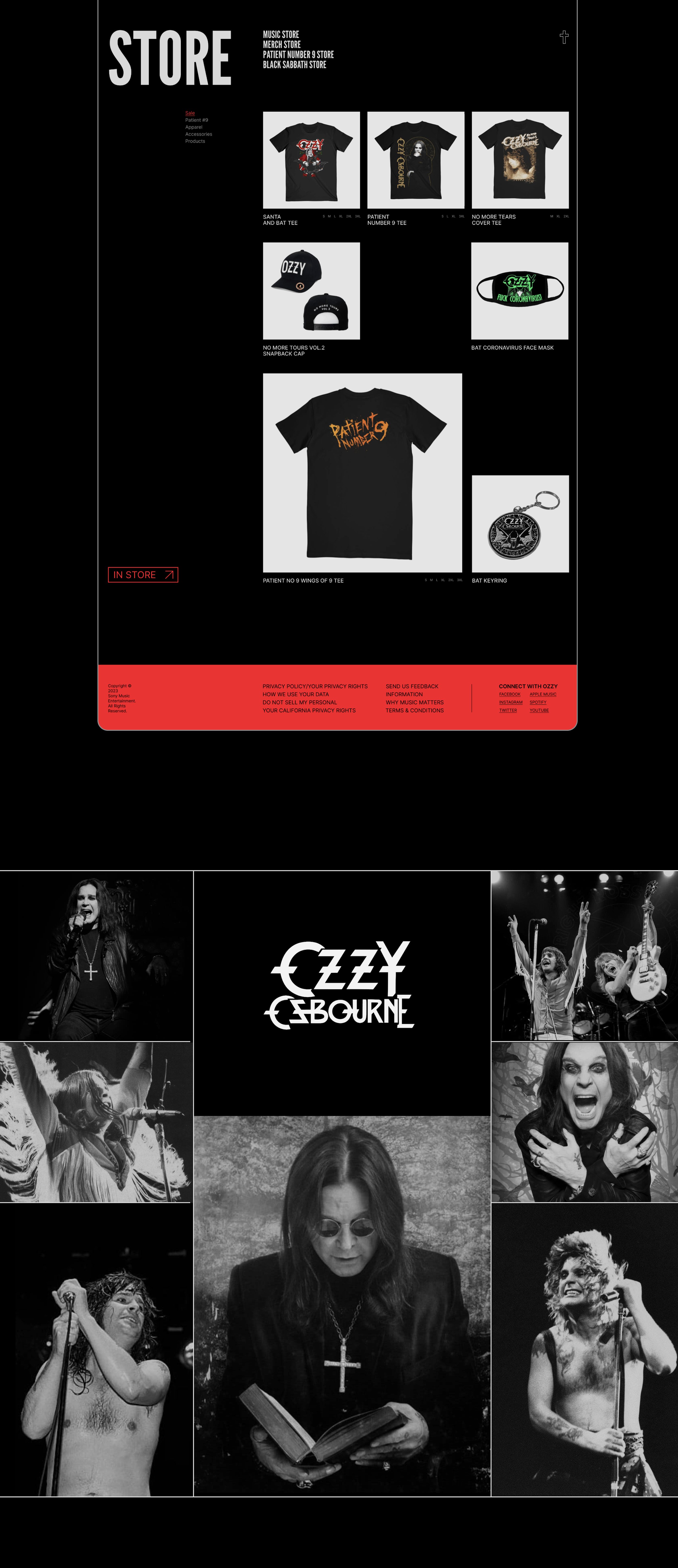 Ozzy Osbourne Website redesign (concept) — Изображение №5 — Интерфейсы, Анимация на Dprofile