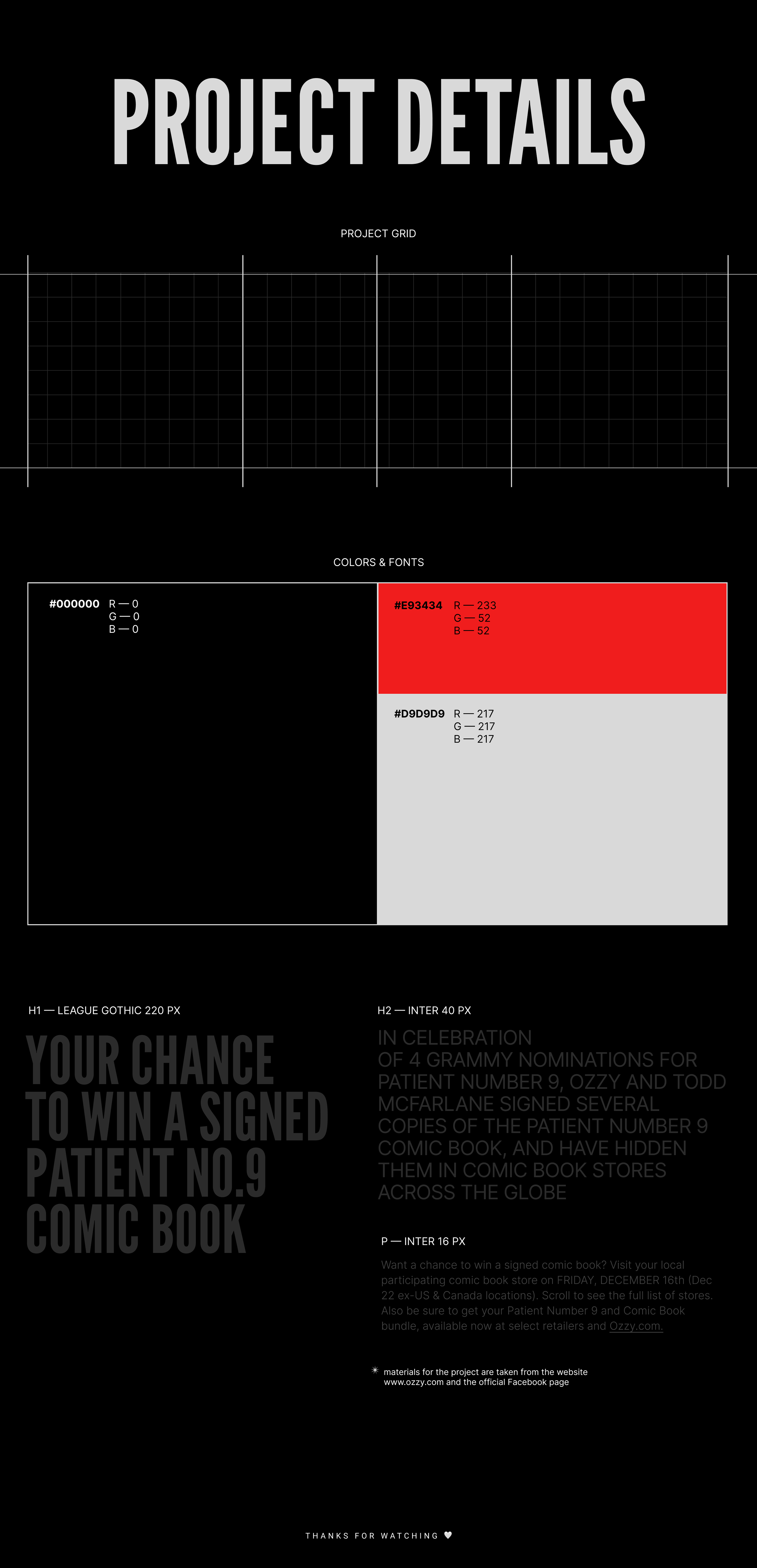 Ozzy Osbourne Website redesign (concept) — Изображение №6 — Интерфейсы, Анимация на Dprofile
