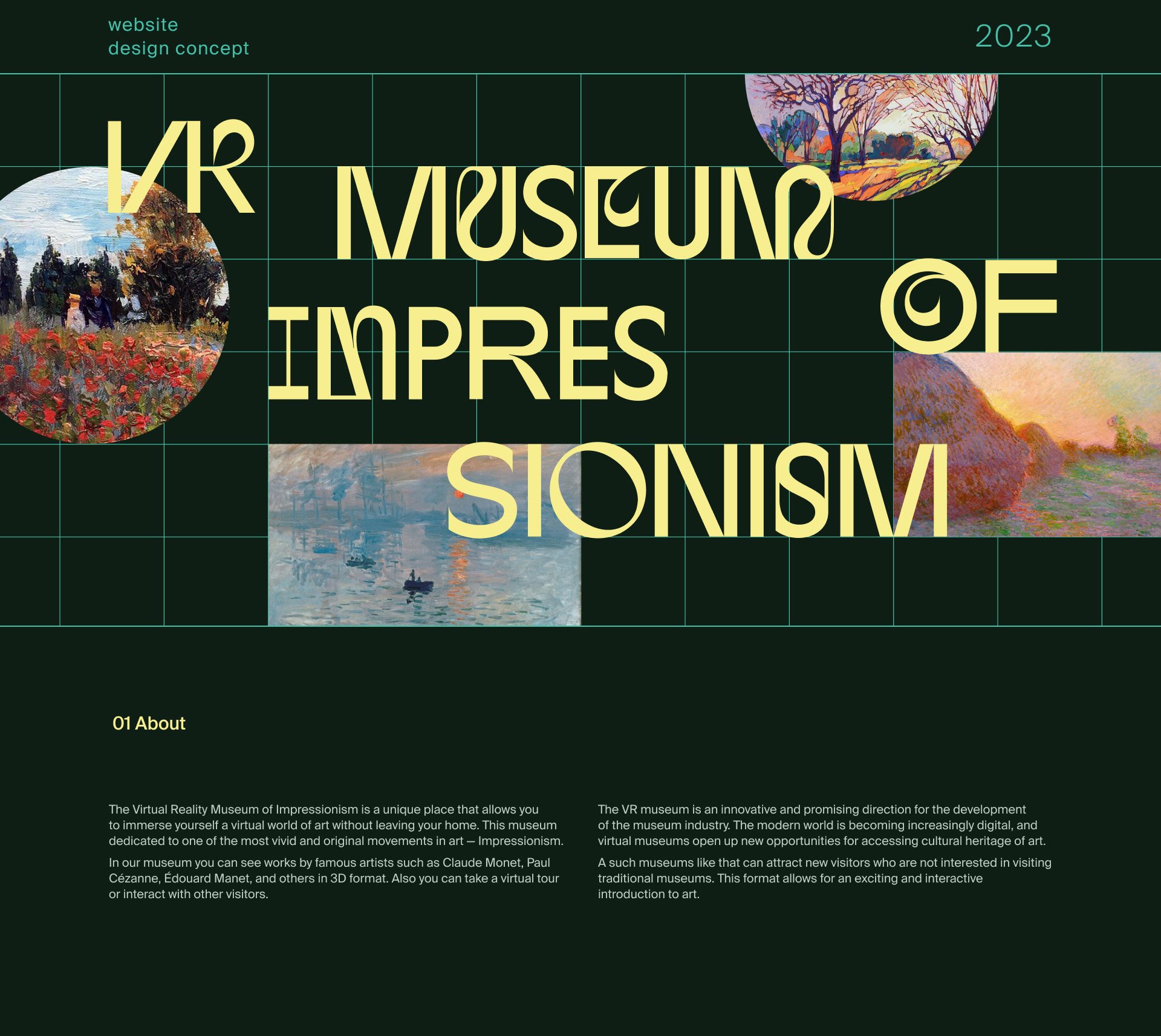 Website Design Concept for VR Museum of Impressionism — Изображение №1 — Интерфейсы на Dprofile
