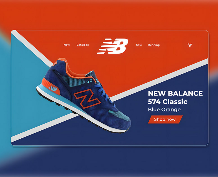 Landing Page New Balance website — Интерфейсы на Dprofile