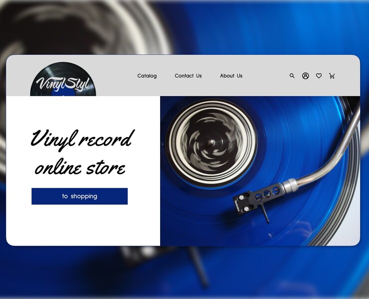 Concept online vinyl record store — Интерфейсы на Dprofile