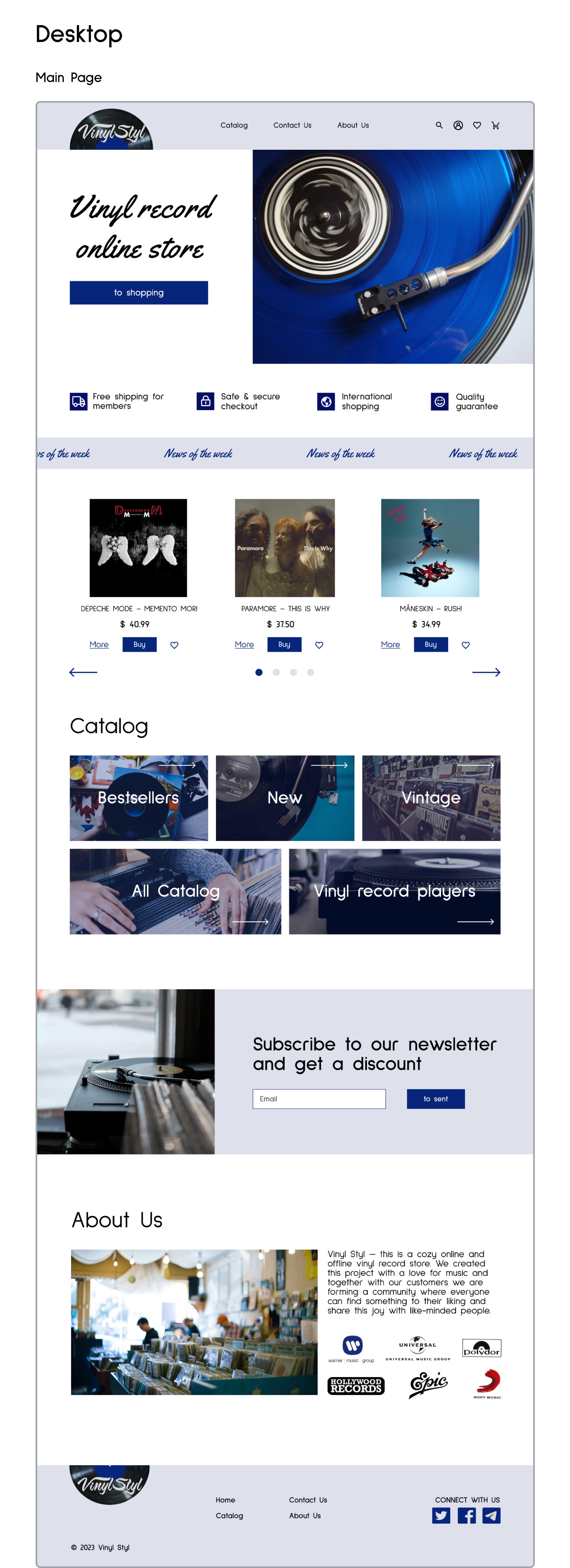Concept online vinyl record store — Изображение №3 — Интерфейсы на Dprofile