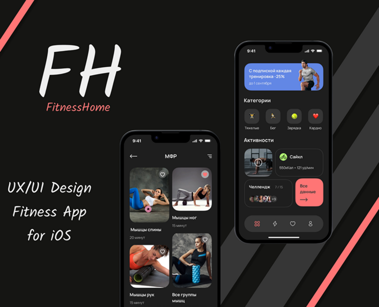Fitness Mobile App | UX/UI Design Prototype / iOS — Интерфейсы на Dprofile