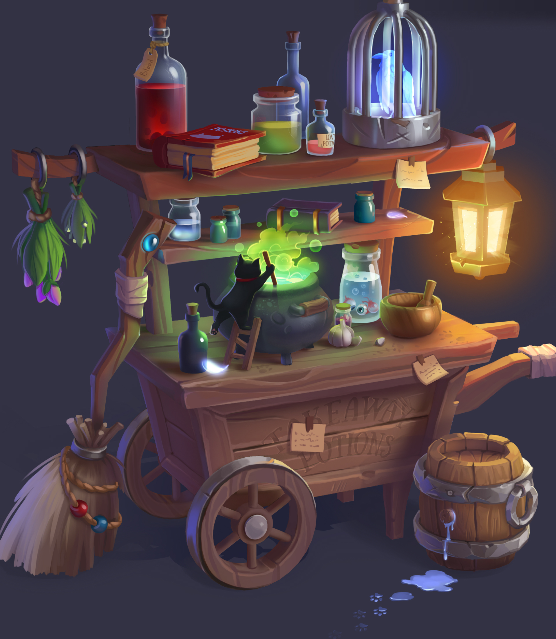Takeaway potions shop. Магазин зелий навынос Игровая графика — Изображение №4 — Иллюстрация, 3D на Dprofile