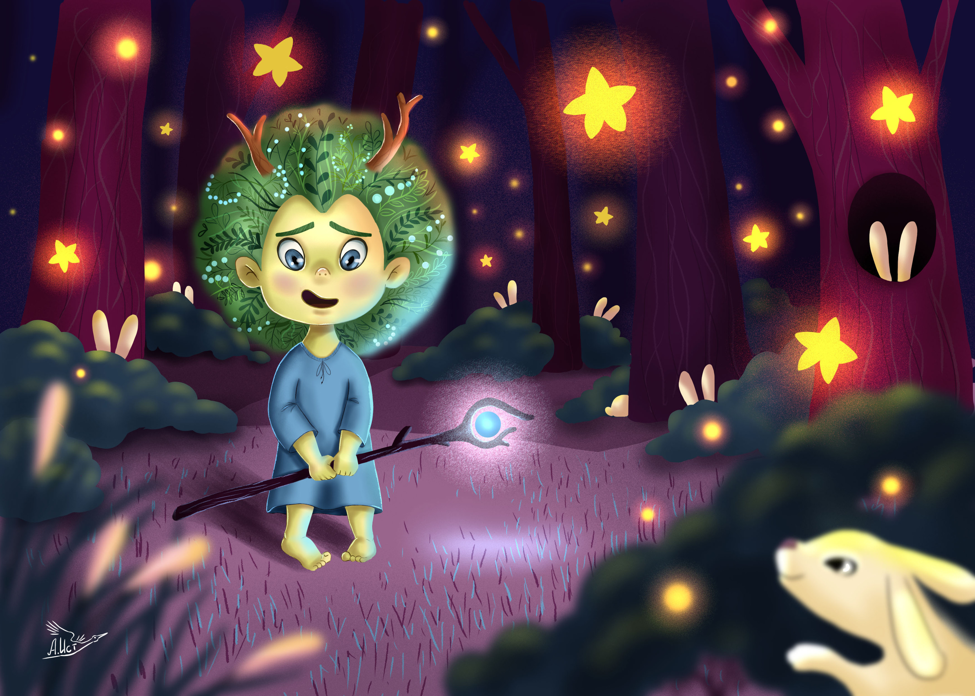 In the magic forest — Изображение №3 — Иллюстрация на Dprofile