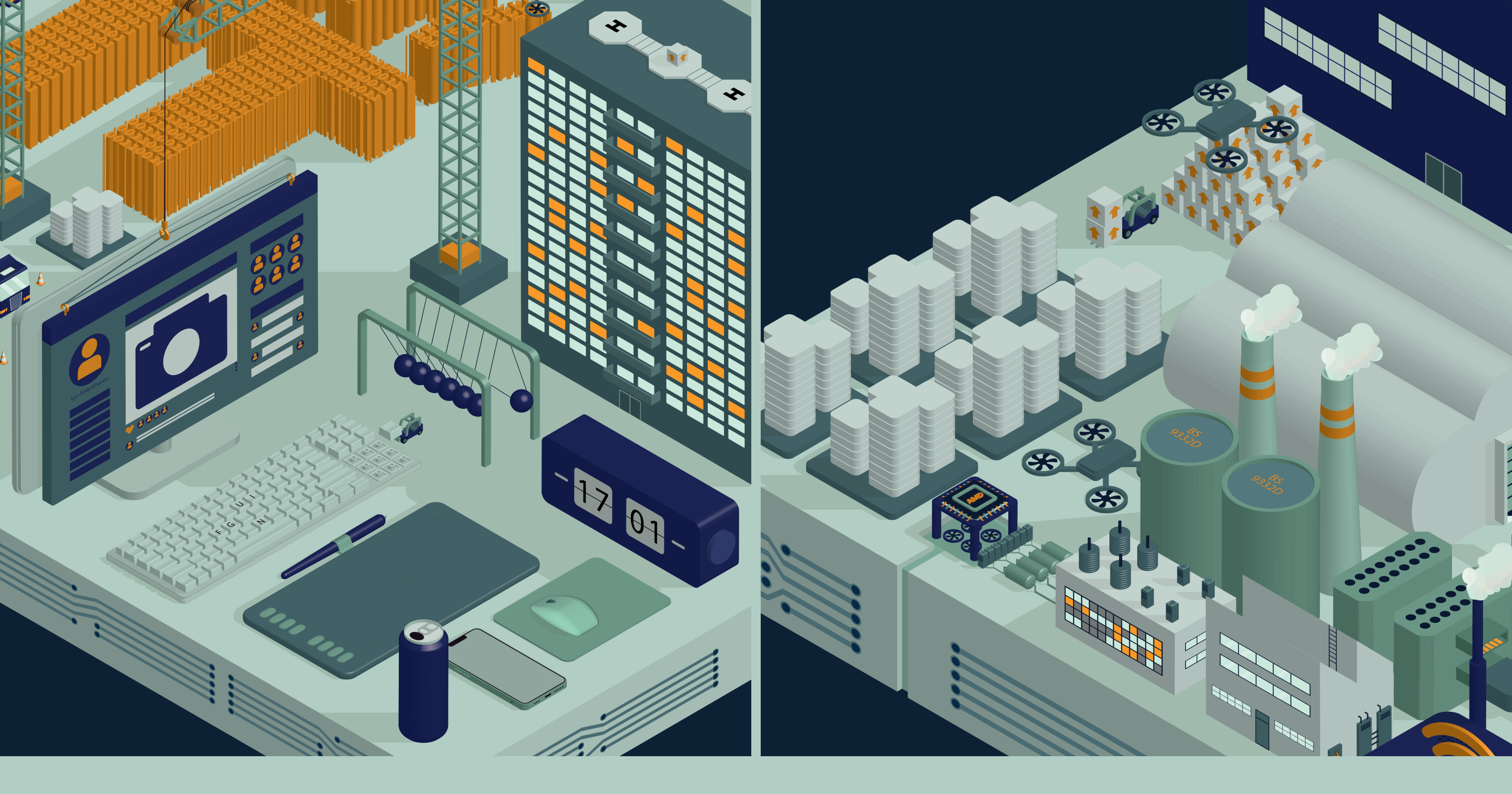 IT Isometric city — Изображение №3 — Иллюстрация на Dprofile