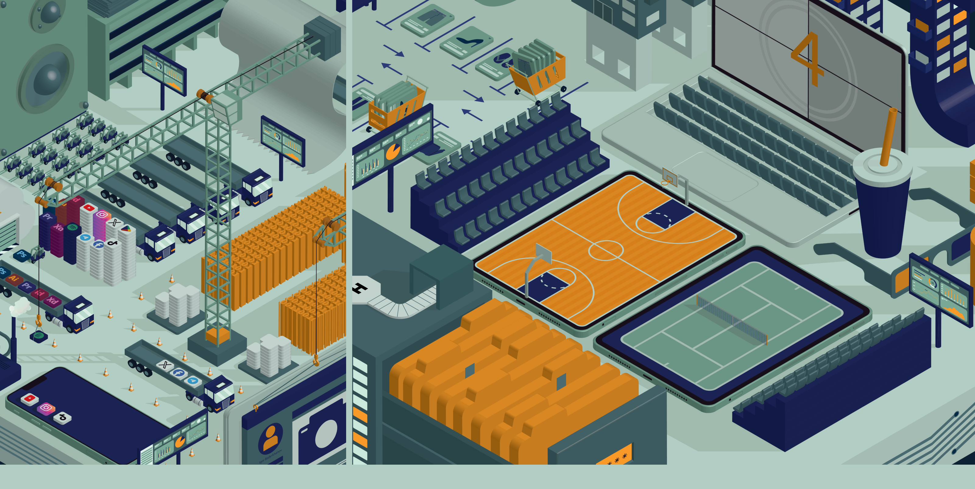 IT Isometric city — Изображение №6 — Иллюстрация на Dprofile