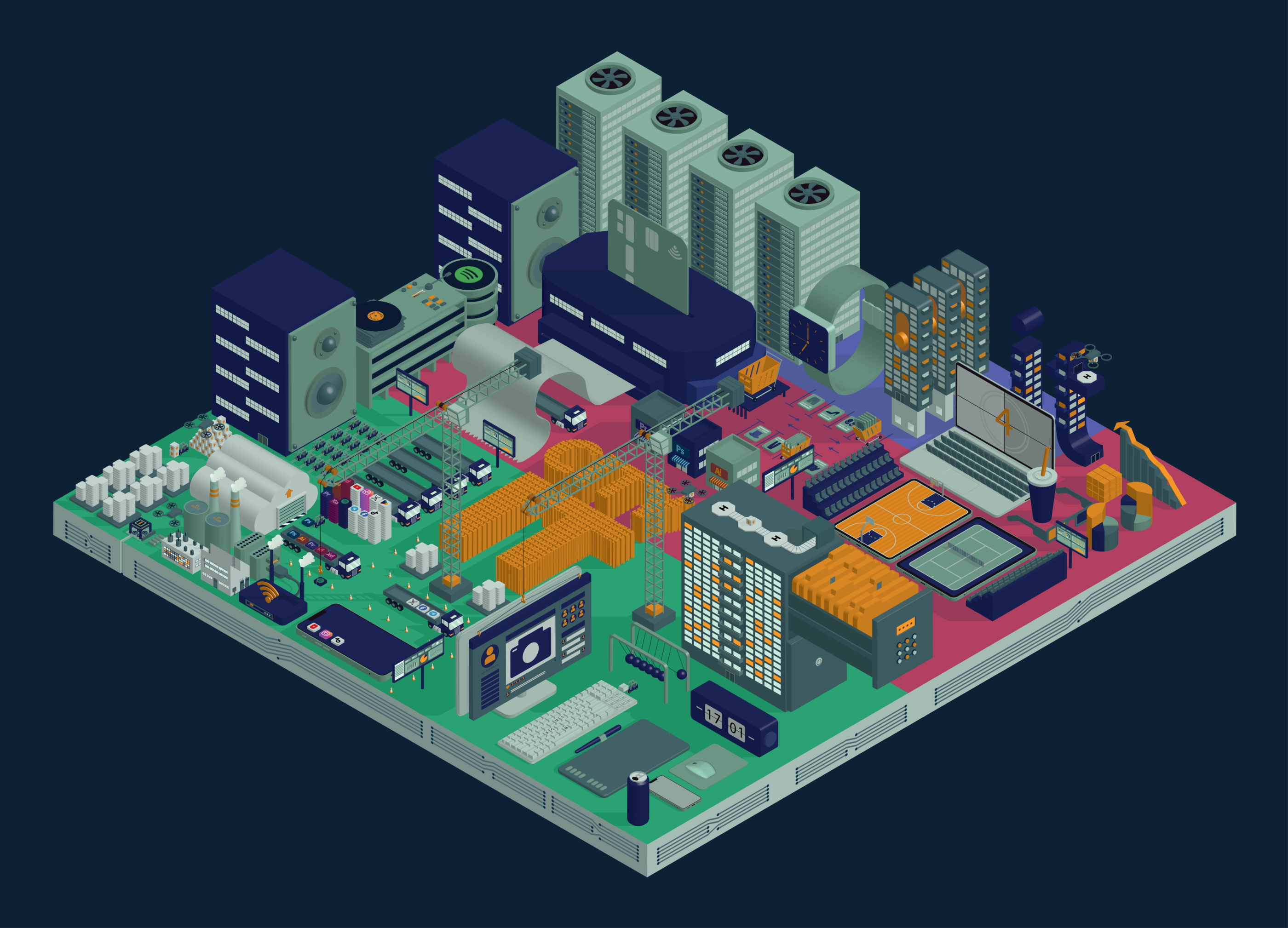 IT Isometric city — Изображение №8 — Иллюстрация на Dprofile