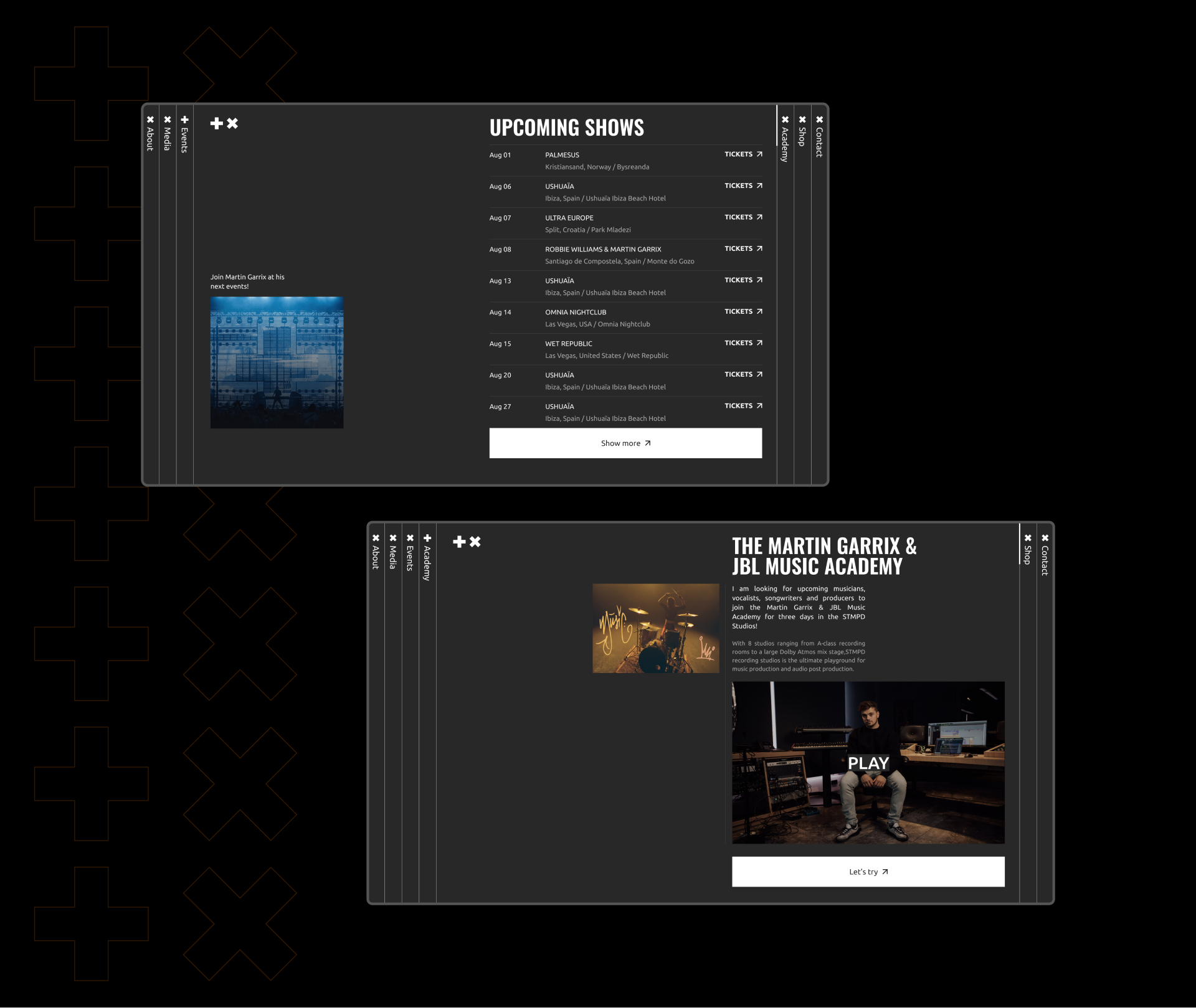 Martin Garrix | landing page — Изображение №5 — Интерфейсы на Dprofile