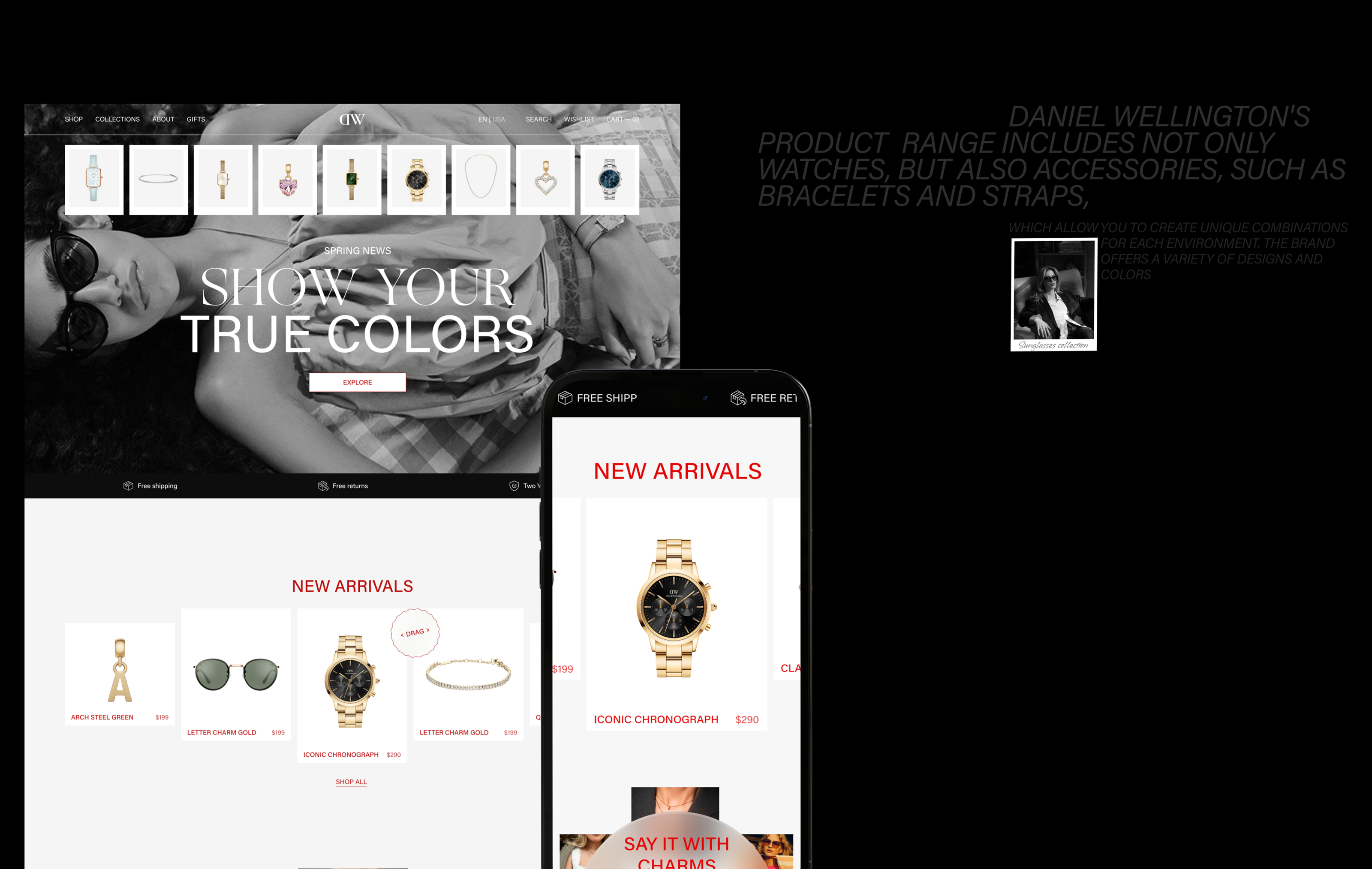 Daniel Wellington |Редизайн интернет-магазина — Изображение №2 — Интерфейсы на Dprofile