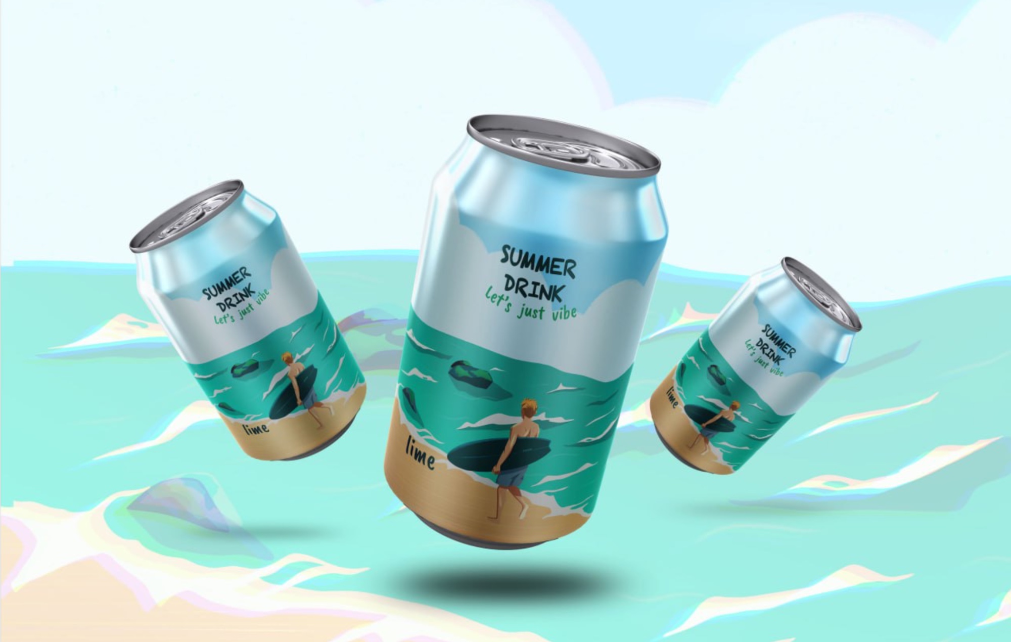 Summer drink | Дизайн упаковки — Изображение №6 — Брендинг, Иллюстрация на Dprofile