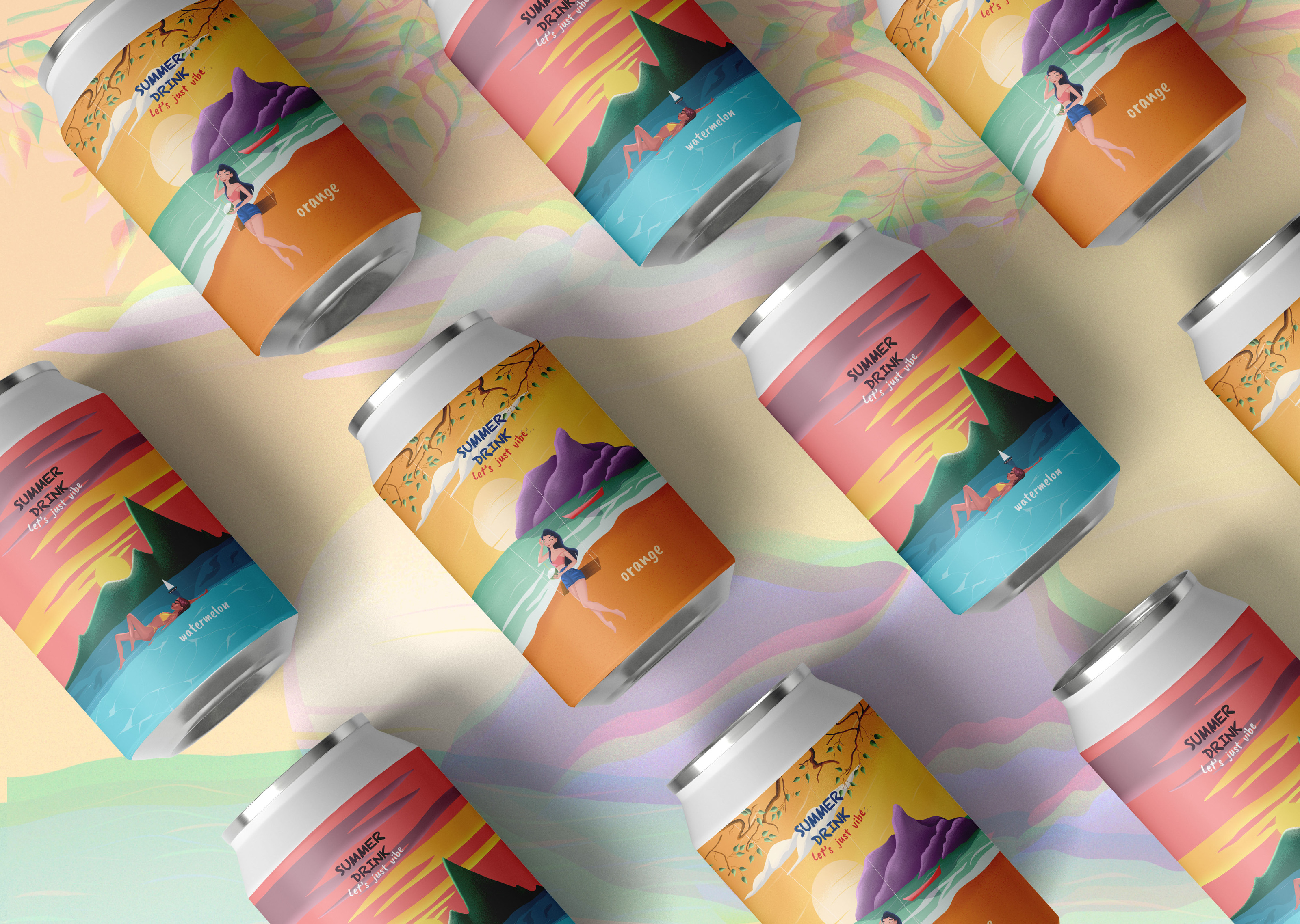 Summer drink | Дизайн упаковки — Изображение №2 — Брендинг, Иллюстрация на Dprofile