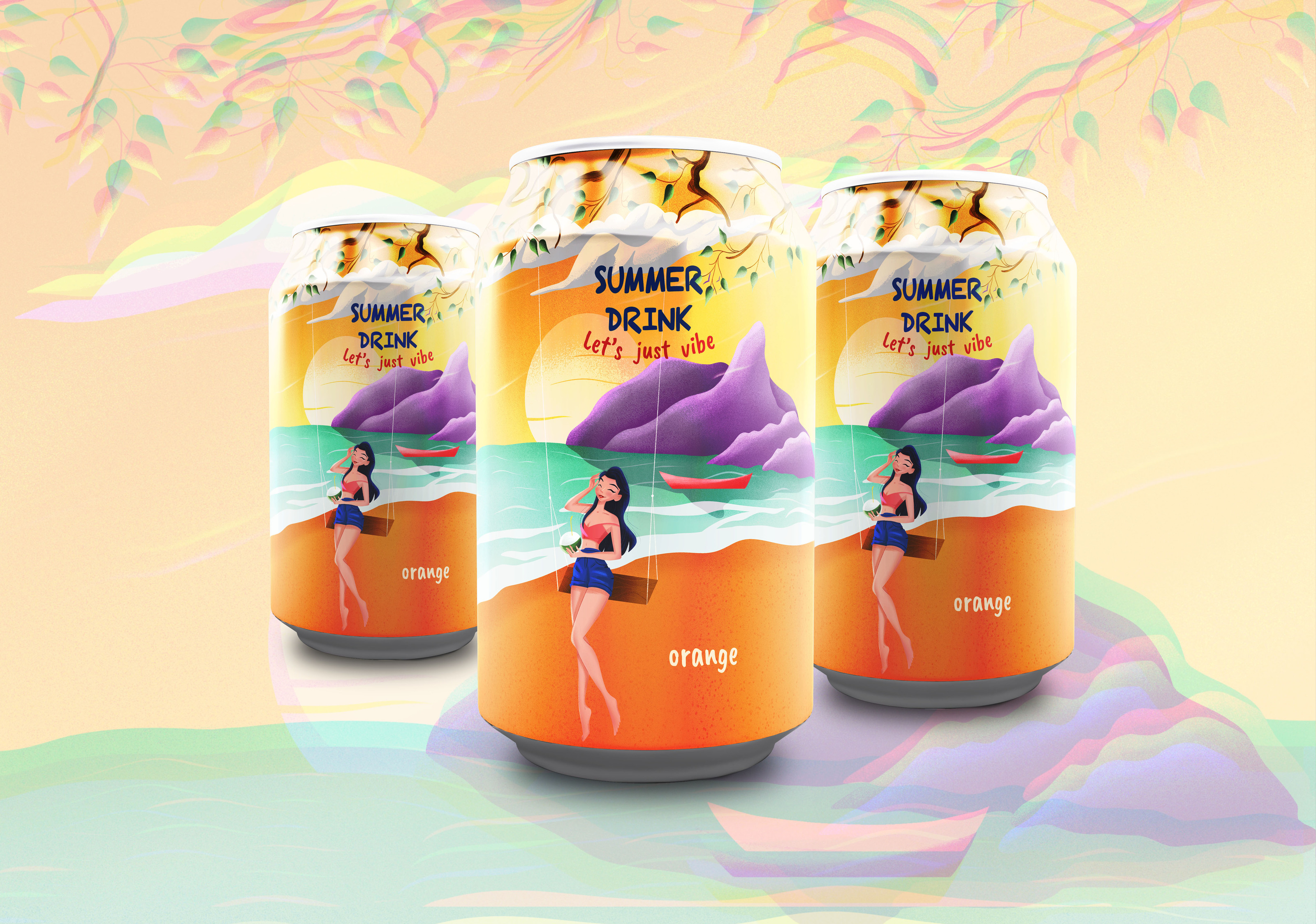 Summer drink | Дизайн упаковки — Изображение №8 — Брендинг, Иллюстрация на Dprofile